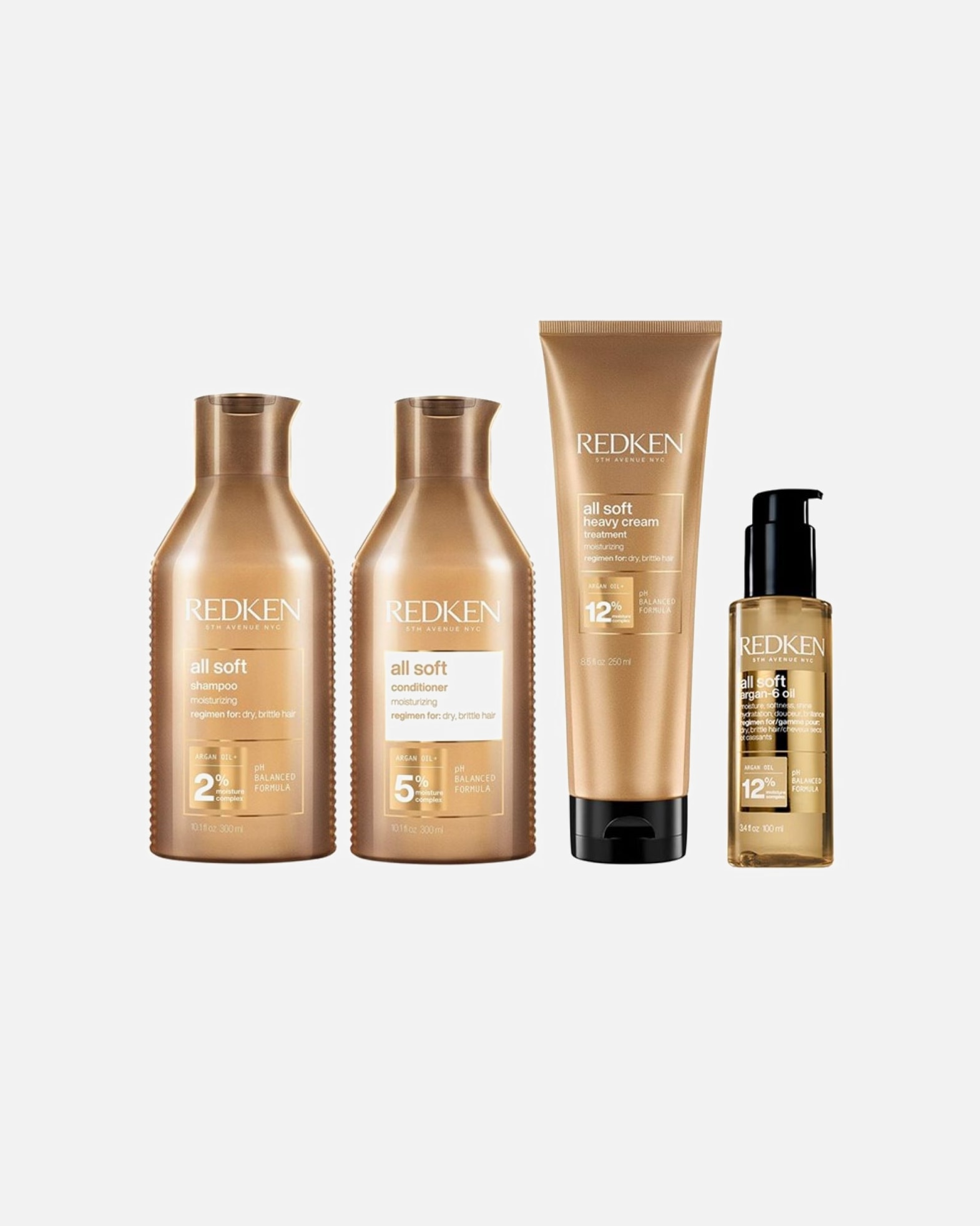 Haarverzorgingsset voor RedkenAll Soft Bundle Heavy & Argan 4 delige Set1 stuk