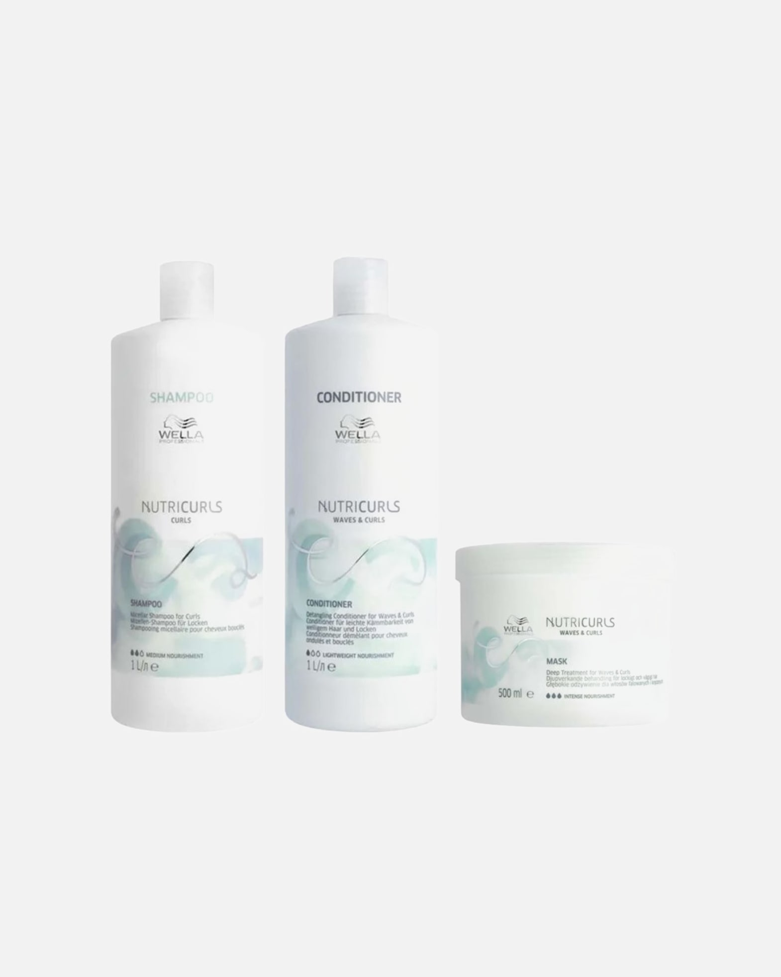 Haarverzorgingsset voor Wella ProfessionalsNutricurls Bundle Masker XL1 stuk