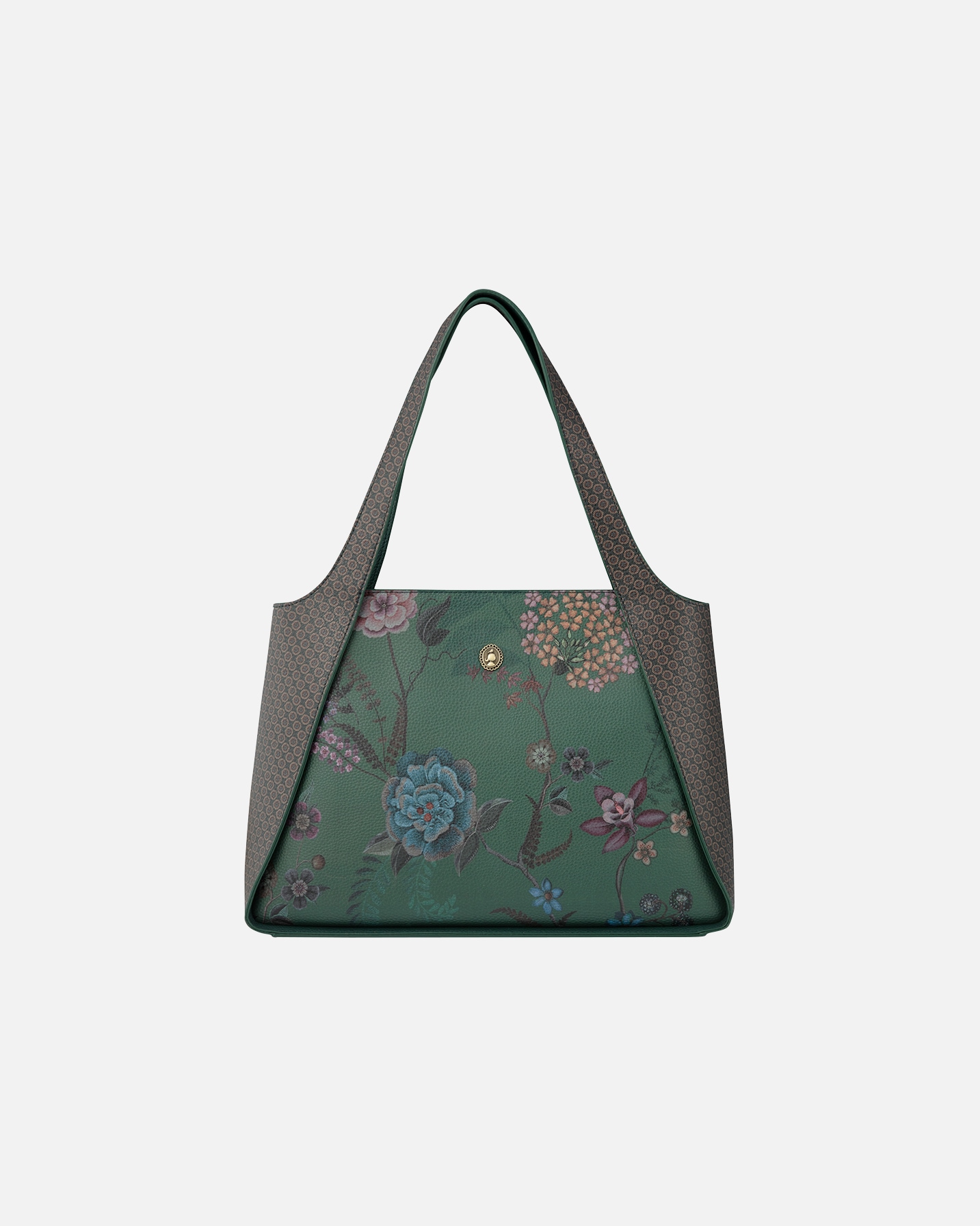 Handtas voor UnisexPIP StudioFilou Schoudertas Groot Bodhi Flower GroenGroen