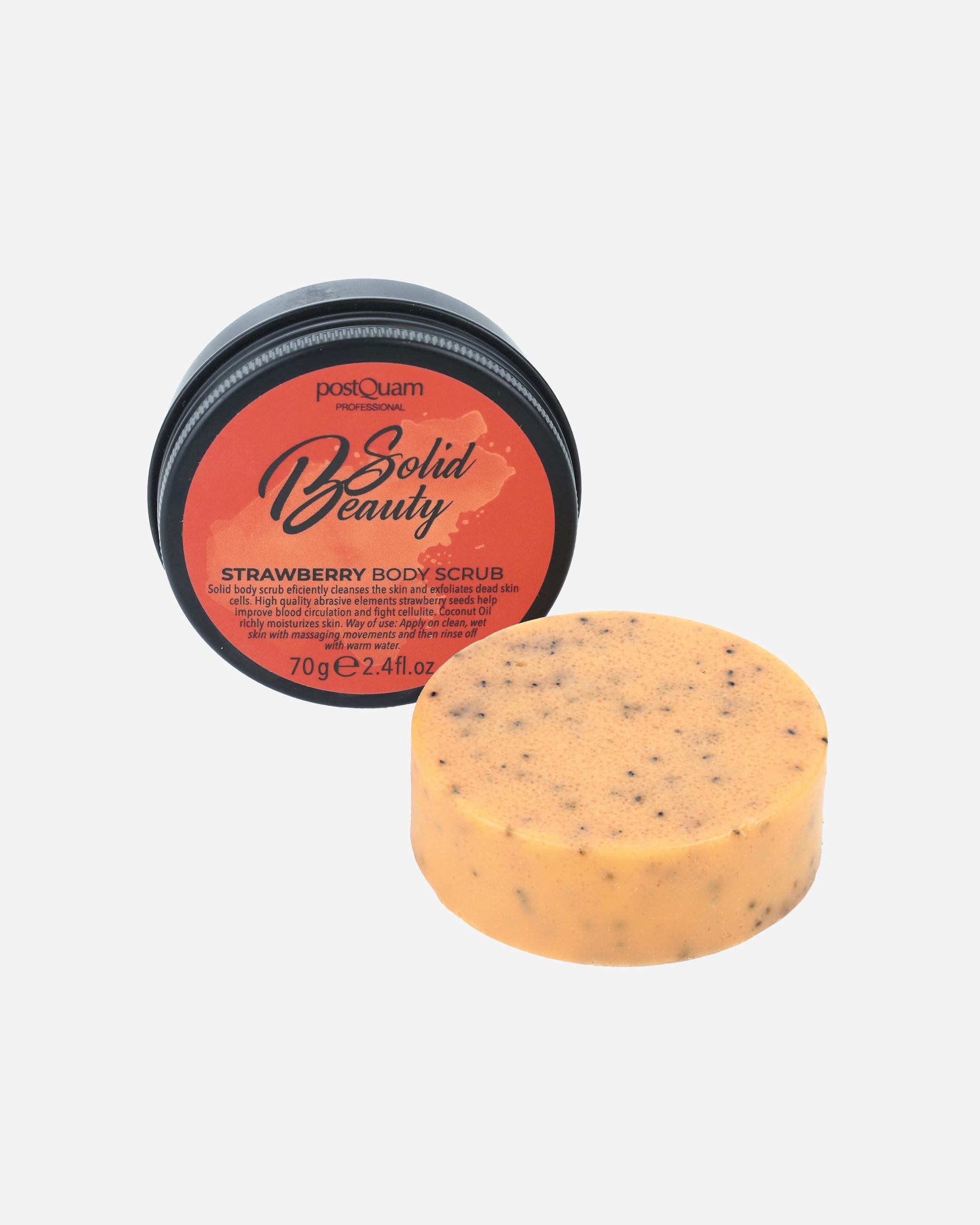 Gezichtscrème voor UnisexPostquamVaste Bodyscrub Met Aardbei .Vaste Bodyscrub Met Aardbei .