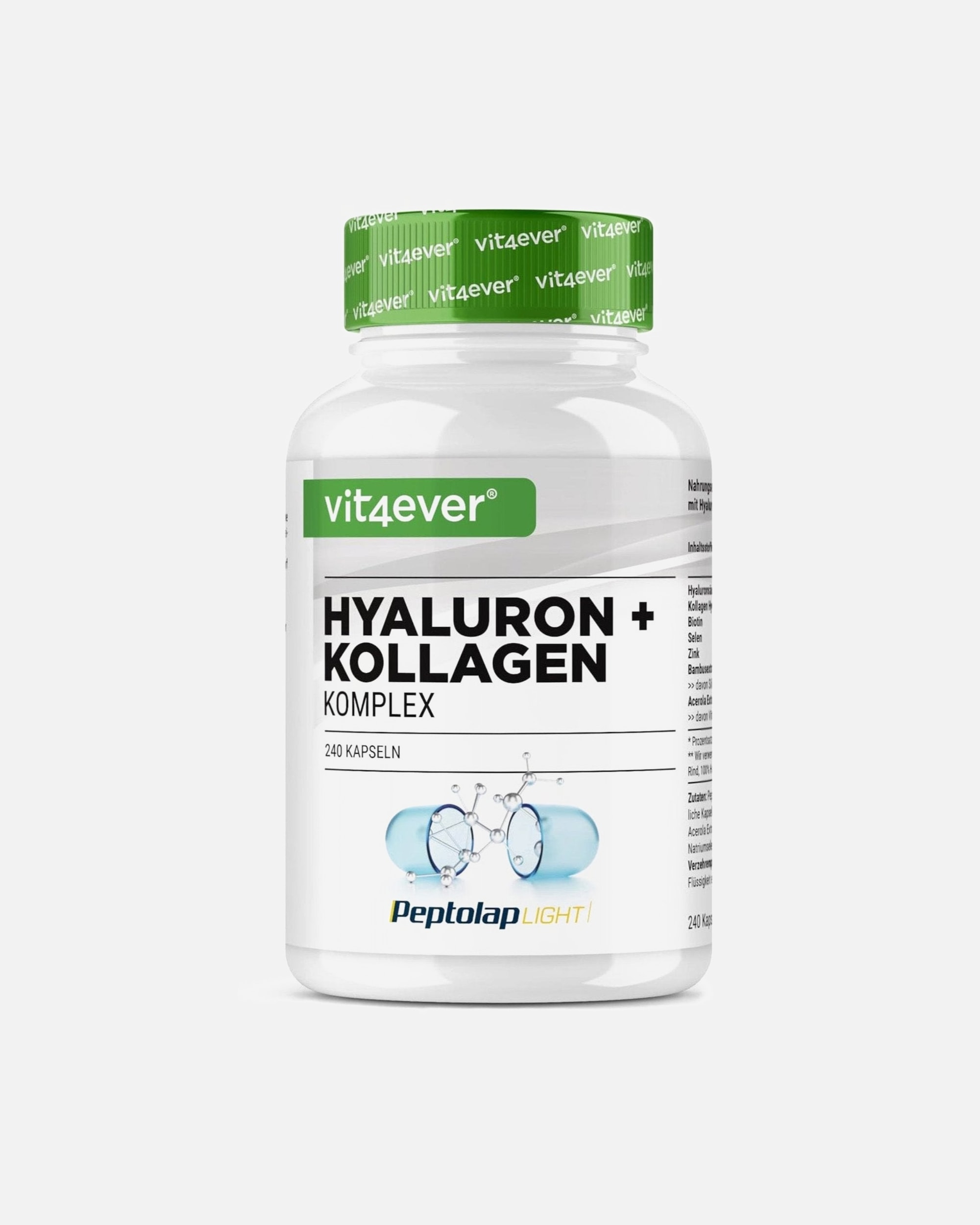 Supplementen voor de huid voor UnisexVit4everDefault Brand LineHyaluronzuur Collageen Complex240 capsules