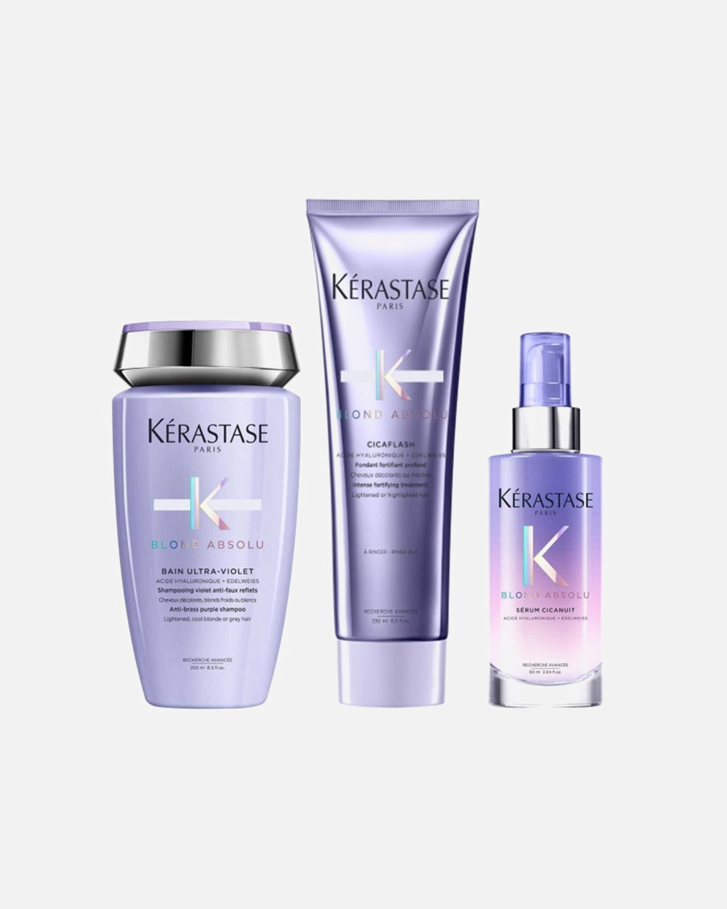 Haarverzorgingsset voor KérastaseBlond Absolu Set UV Cicanuit (Ultra-Violet/ Conditioner/ Serum)1 stuk