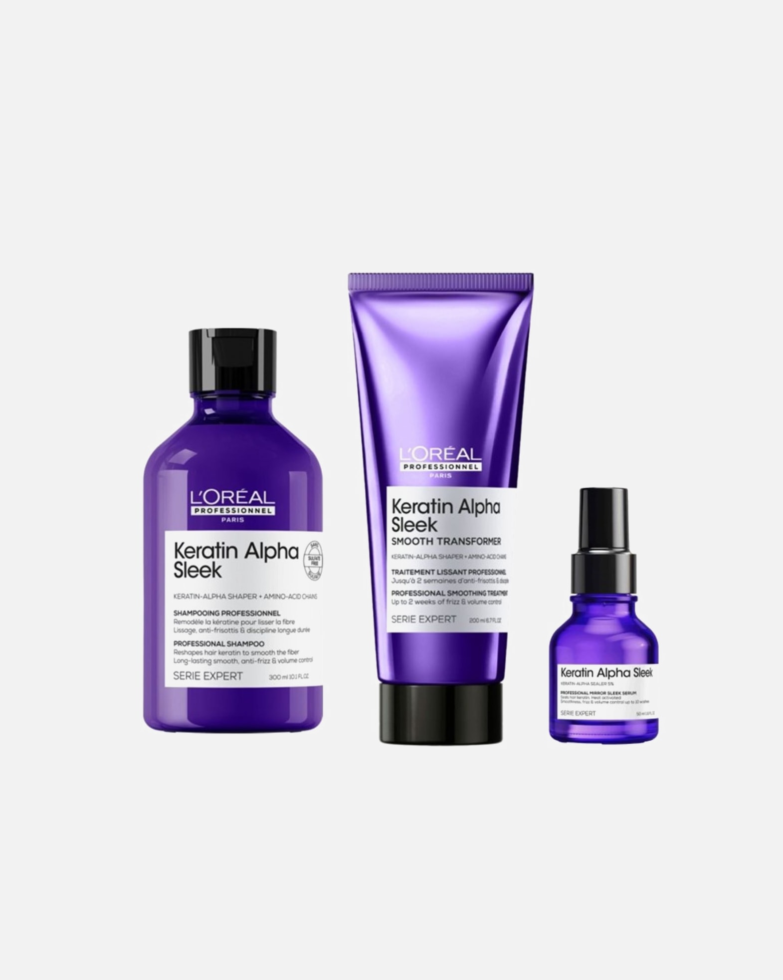 Haarverzorgingsset voor L´Oréal ProfessionnelKeratin Alpha Sleek Bundle Serum1 stuk