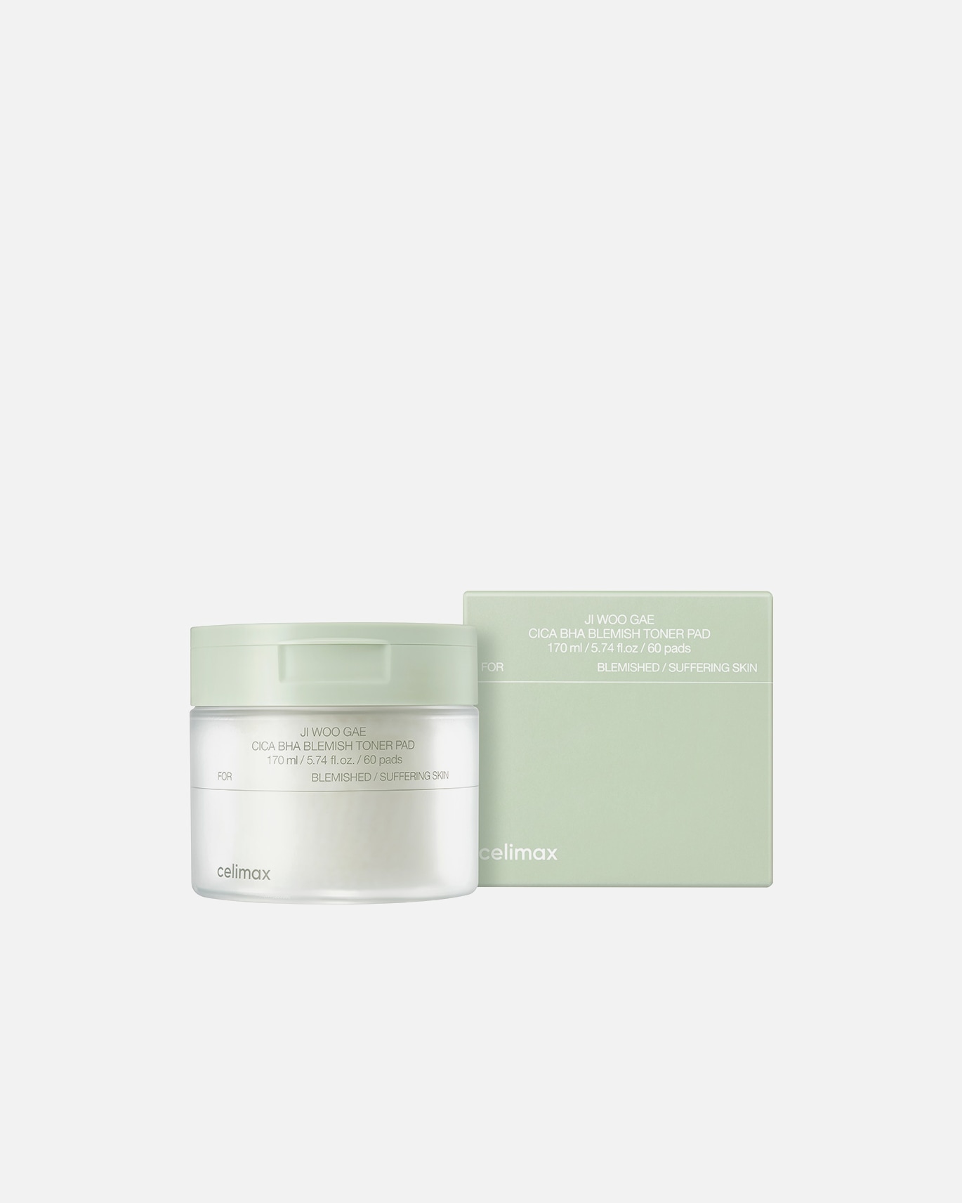 Gezichtstoner voor UnisexJi Woo Gae Cica BHA Blemish Toner Pad170 ml
