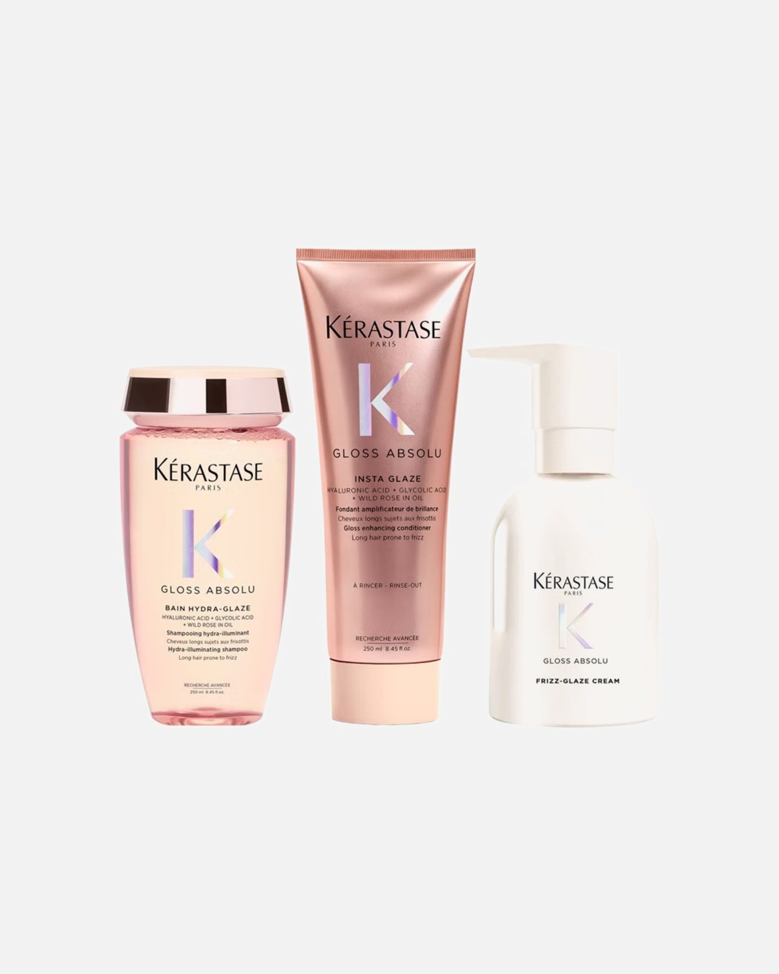Haarverzorgingsset voor KérastaseGloss Absolu Set Cream (Shampoo / Conditioner/ Glaze Cream)1 stuk