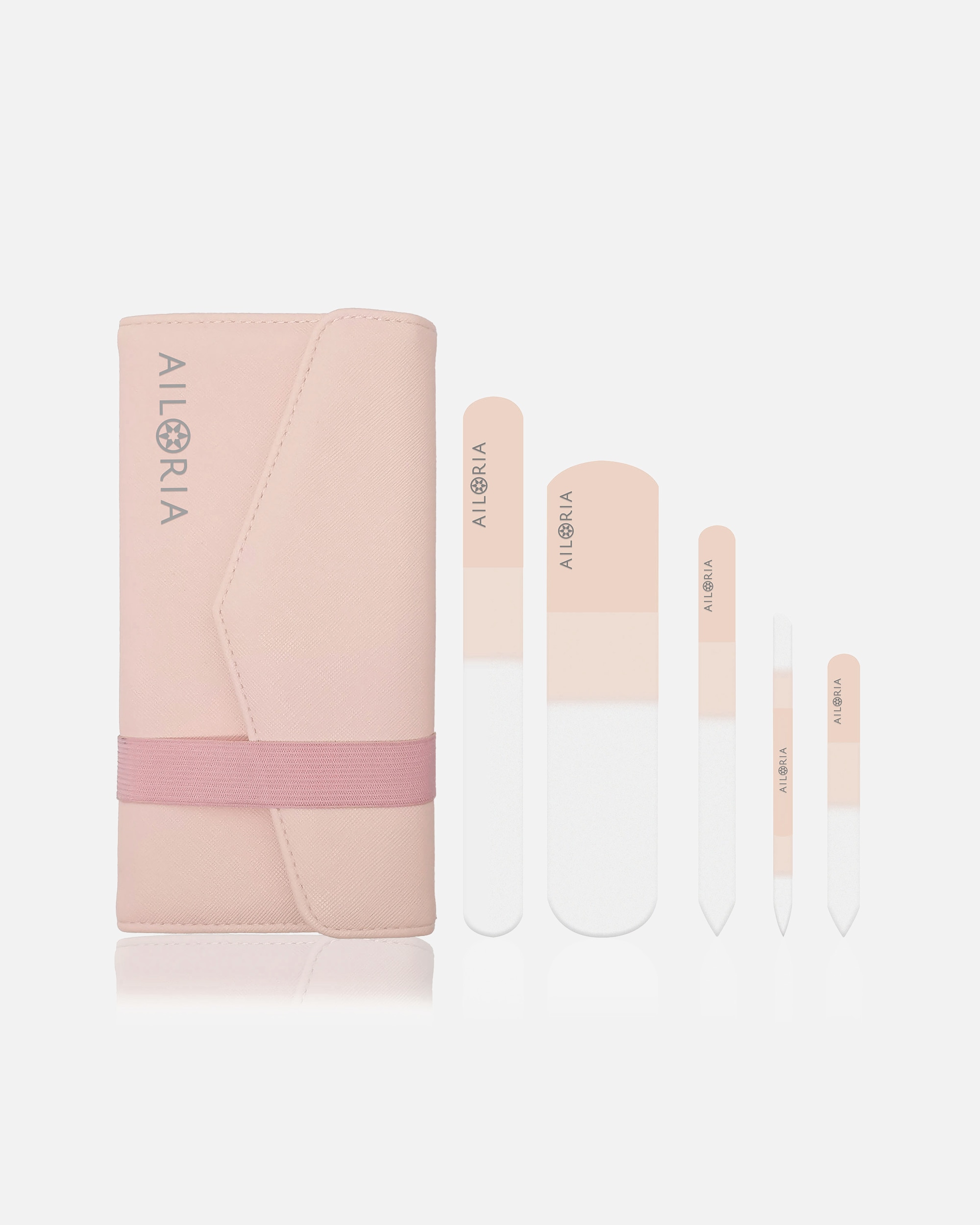 Nagelverzorgingsset voor UnisexAiloriaCONTOUR LUXE Set glazen nagelvijlenoranje