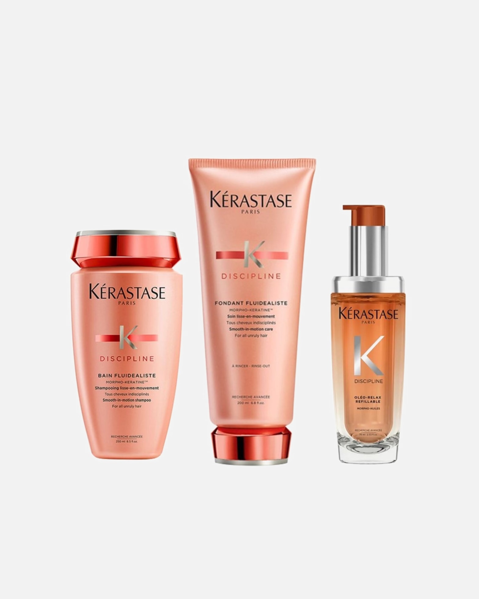 Haarverzorgingsset voor KérastaseDiscipline Set Haarolie (Shampoo / Conditioner / Oleo Relax)1 stuk