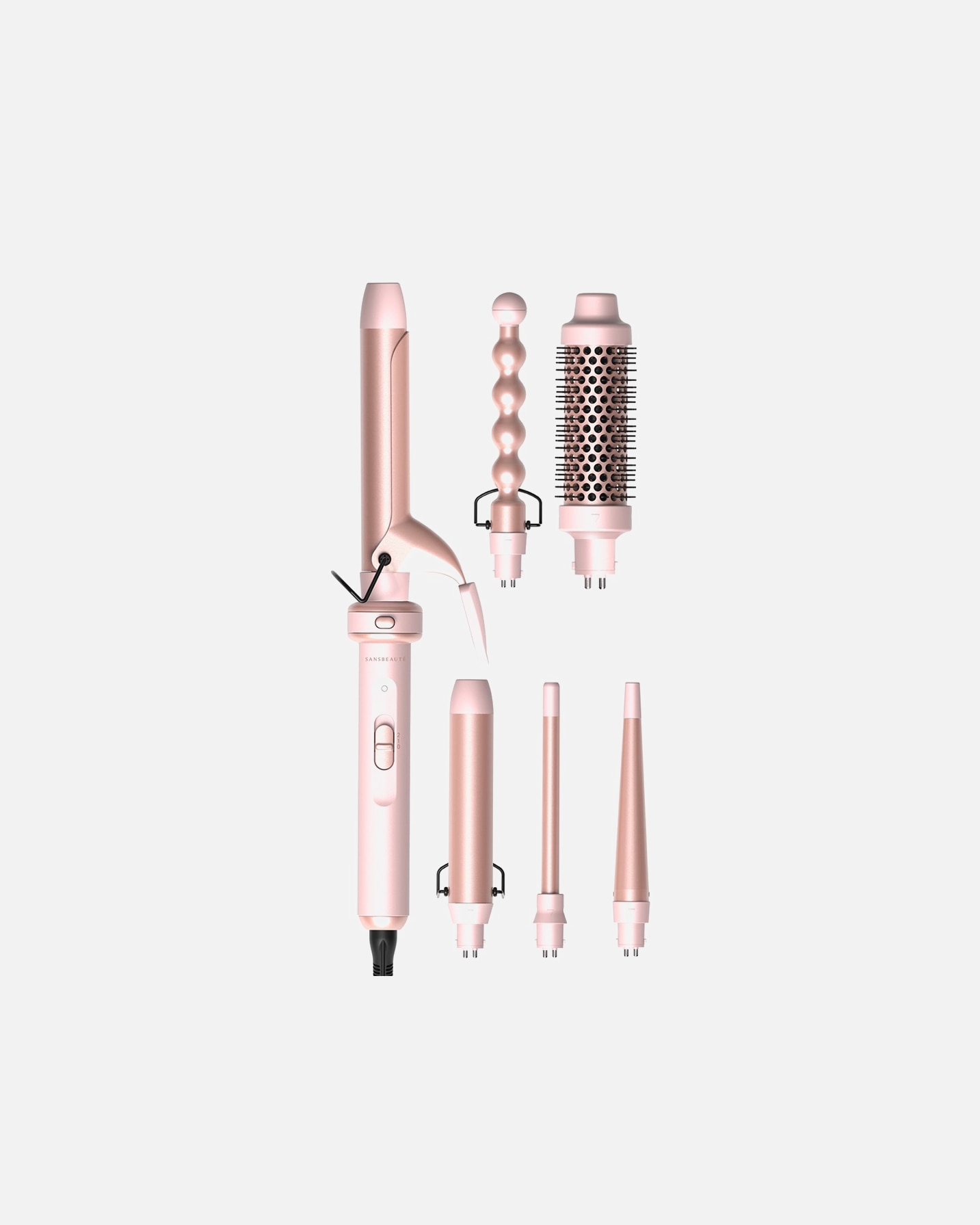 Haarrollers voor UnisexSansbeauteDefault Brand Line6 in 1 Krultang met Klem - Keramische Haarkruller - Haarstyler - Haarkrultang - Curling Iron - Krulborstel1 Piece