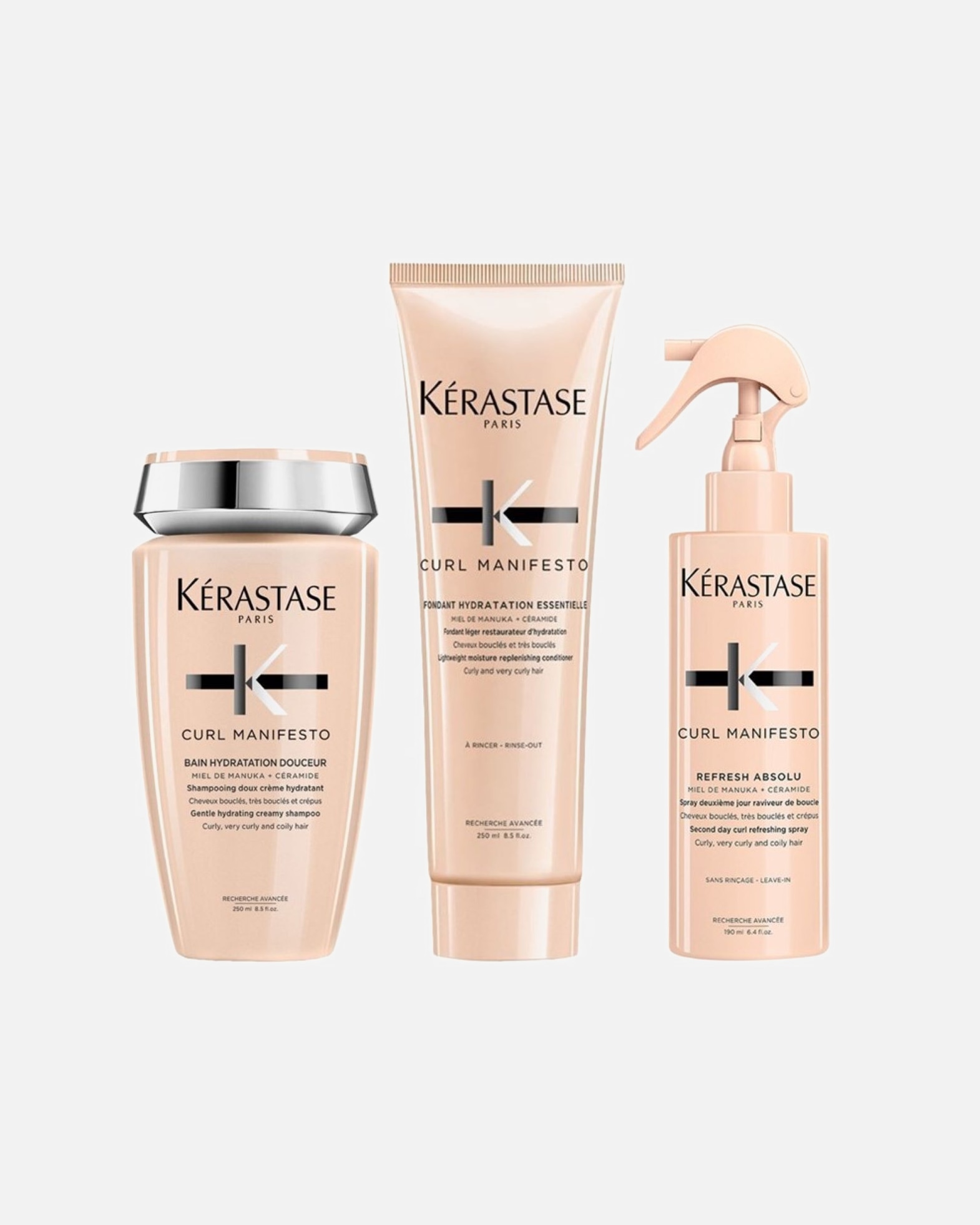 Haarverzorgingsset voor KérastaseCurl Manifesto Set Refresh Absolu (Shampoo / Conditioner / Refresh Absolu)1 stuk