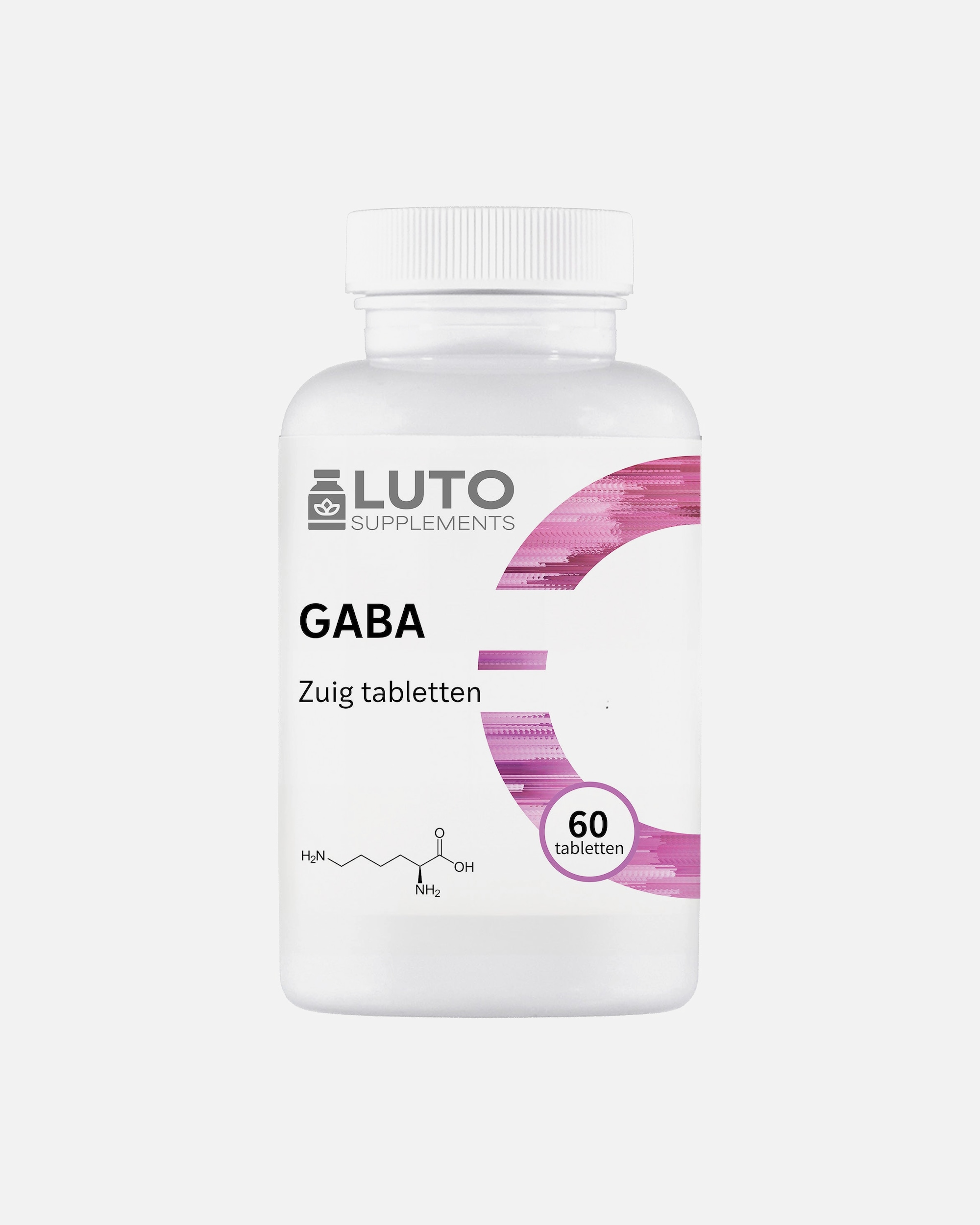Voedingssupplement voor UnisexLUTO SUPPLEMENTSDefault Brand LineGABA met L-theanine60 zuigtabletten