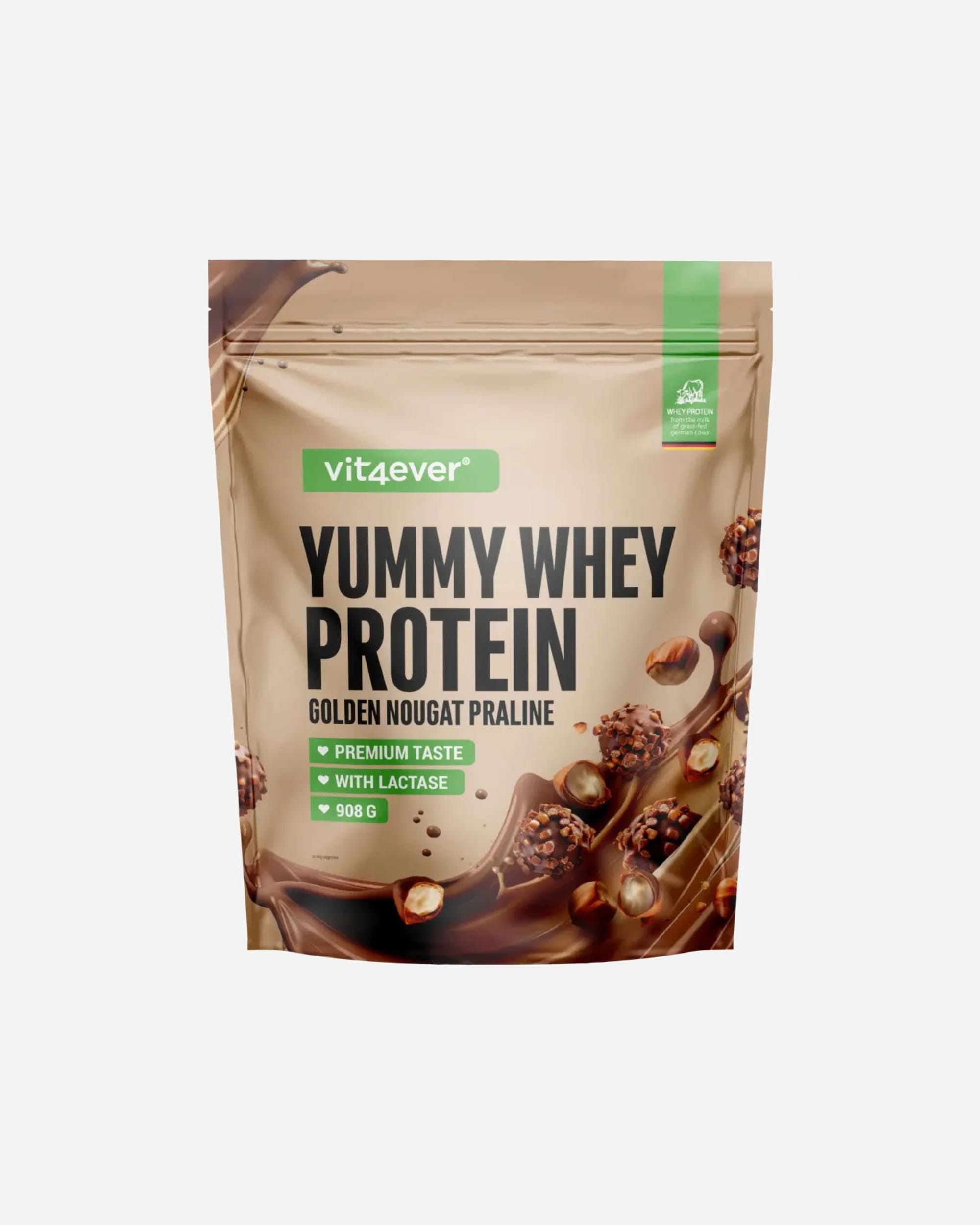 Voedingssupplement eiwitten voor UnisexVit4everDefault Brand LineYummy Whey ProteinGouden Nougat Praline