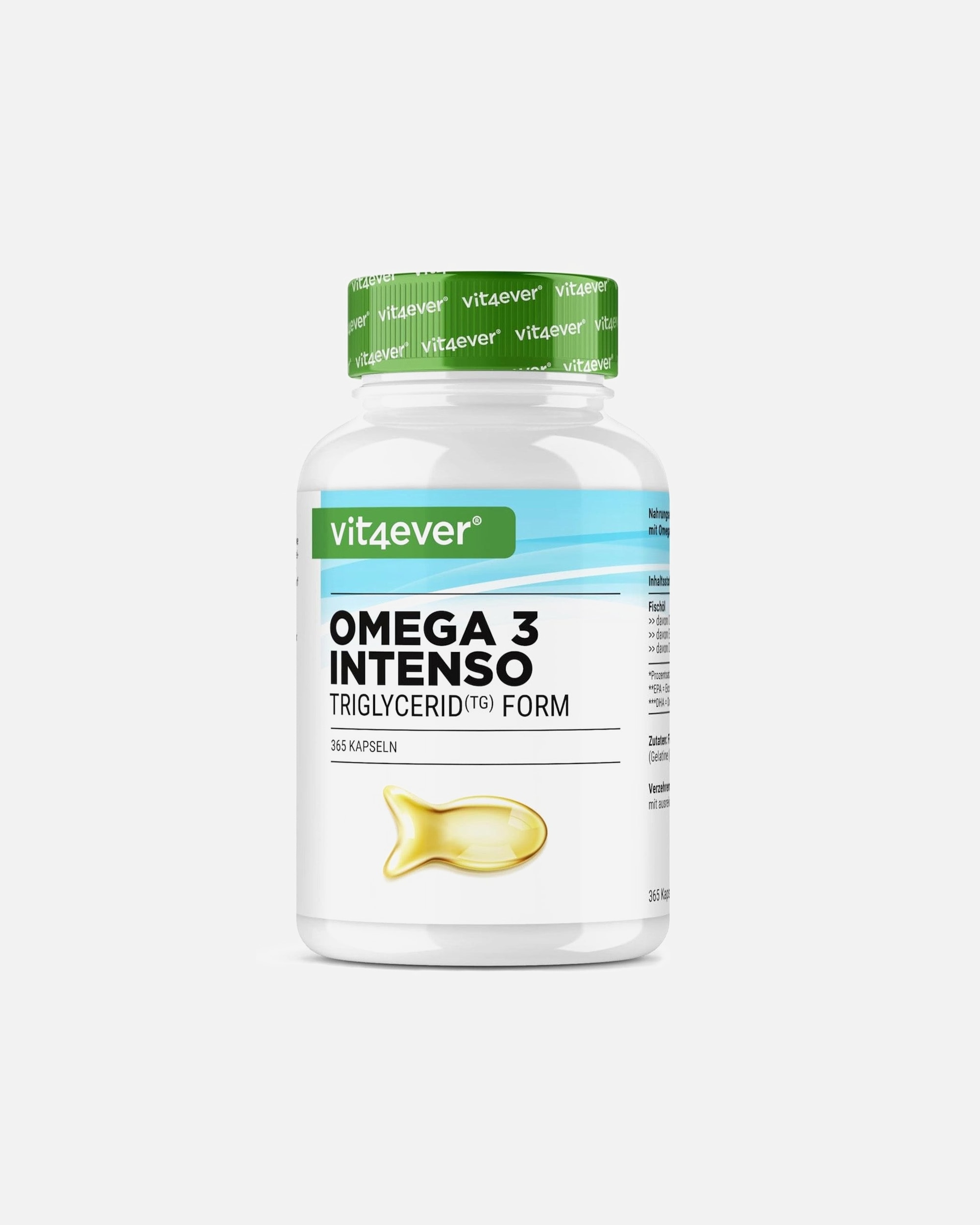 Voedingssupplement voor UnisexVit4everDefault Brand LineOmega 3 Intenso Visolie Triglyceride Vorm365 softgels