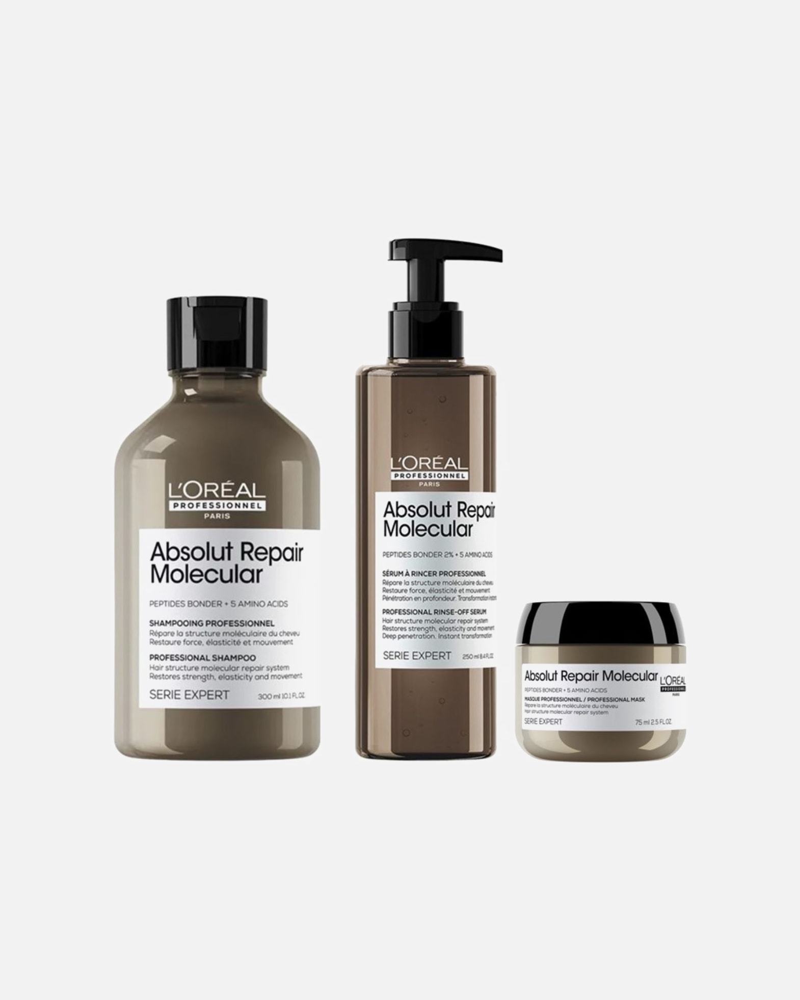 Haarverzorgingsset voor L´Oréal ProfessionnelAbsolut Repair Molecular Bundle Rinse-Off + reisformaat Masker1 stuk