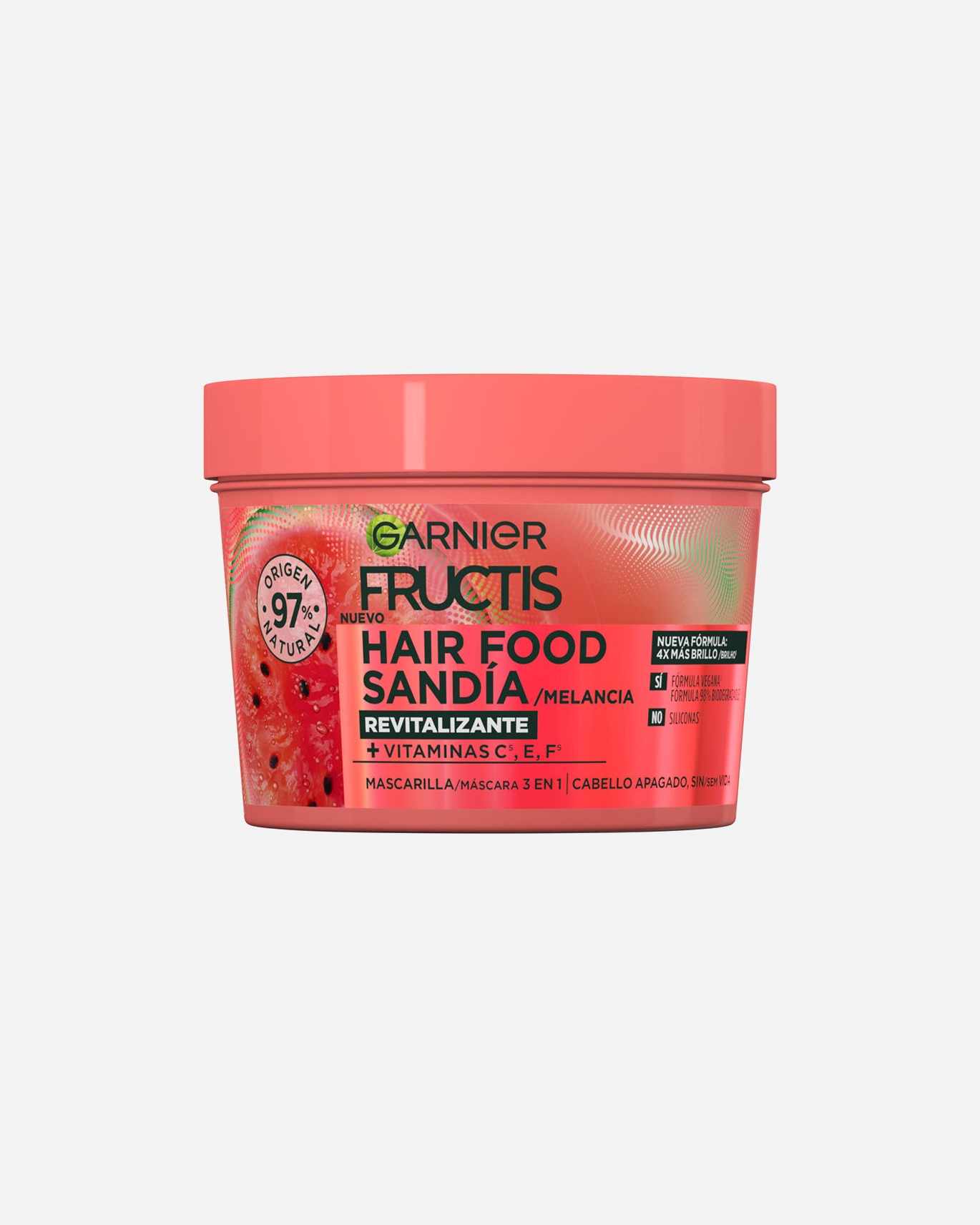 Haarmasker voor UnisexGarnierFRUCTIS HAIR FOOD WATERMELOEN revitaliserend masker350 ml