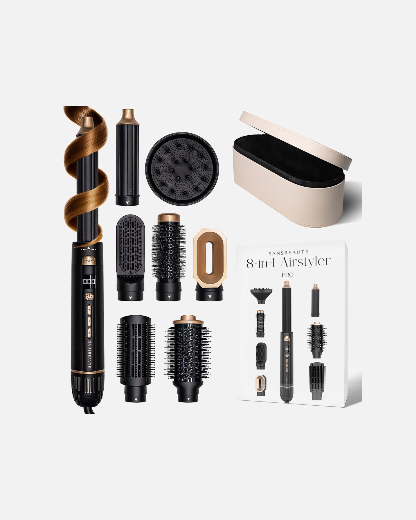 Multifunctioneel apparaat voor UnisexSansbeauteDefault Brand Line8 in 1 Airstyler met Opbergdoos1 Piece