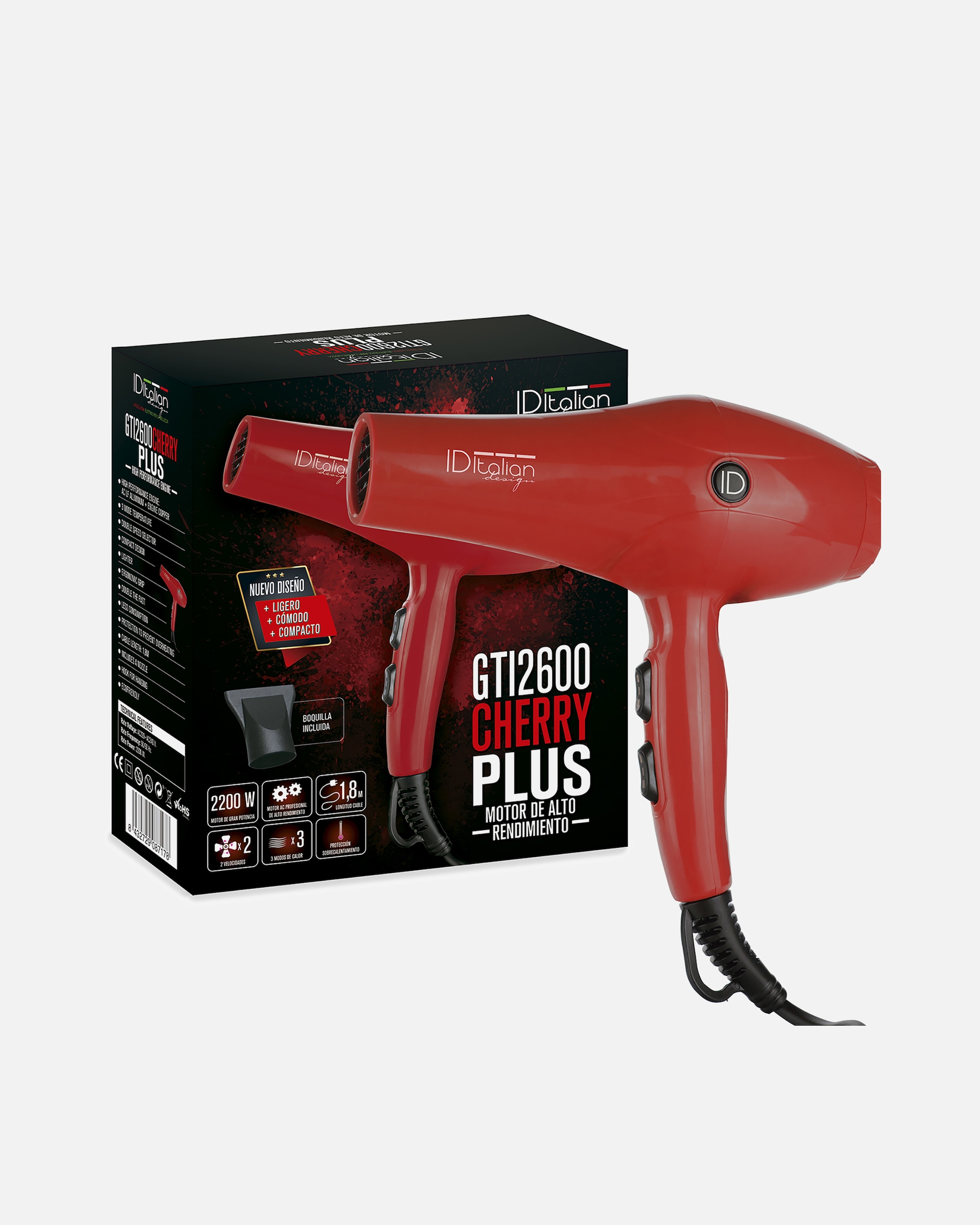 Haardroger voor UnisexGti 2600 Cherry Plus HaardrogerGti 2600 Cherry Plus Haardroger