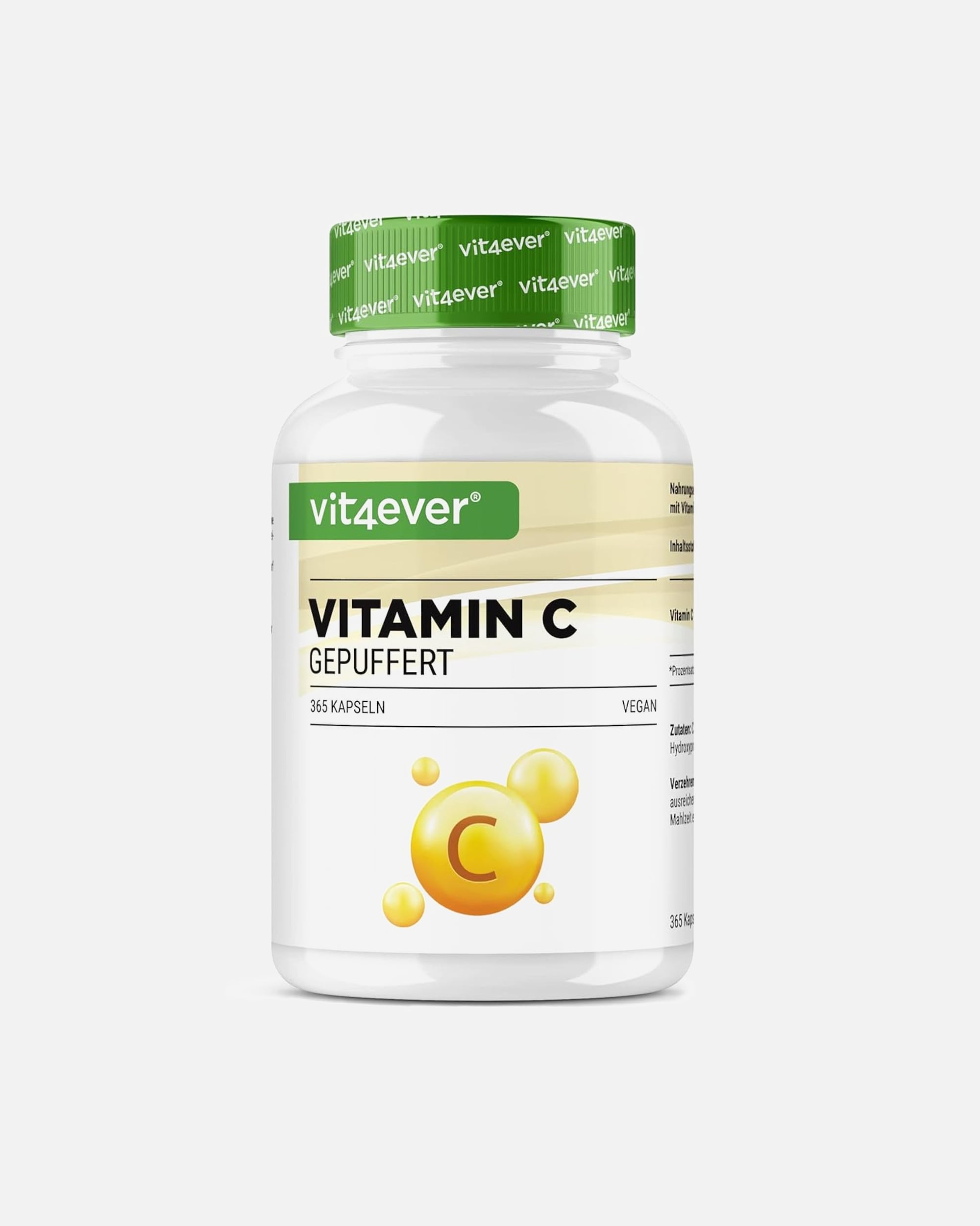 Voedingssupplement voor UnisexVit4everDefault Brand LineGebufferde Vitamine C pH Neutraal365 capsules