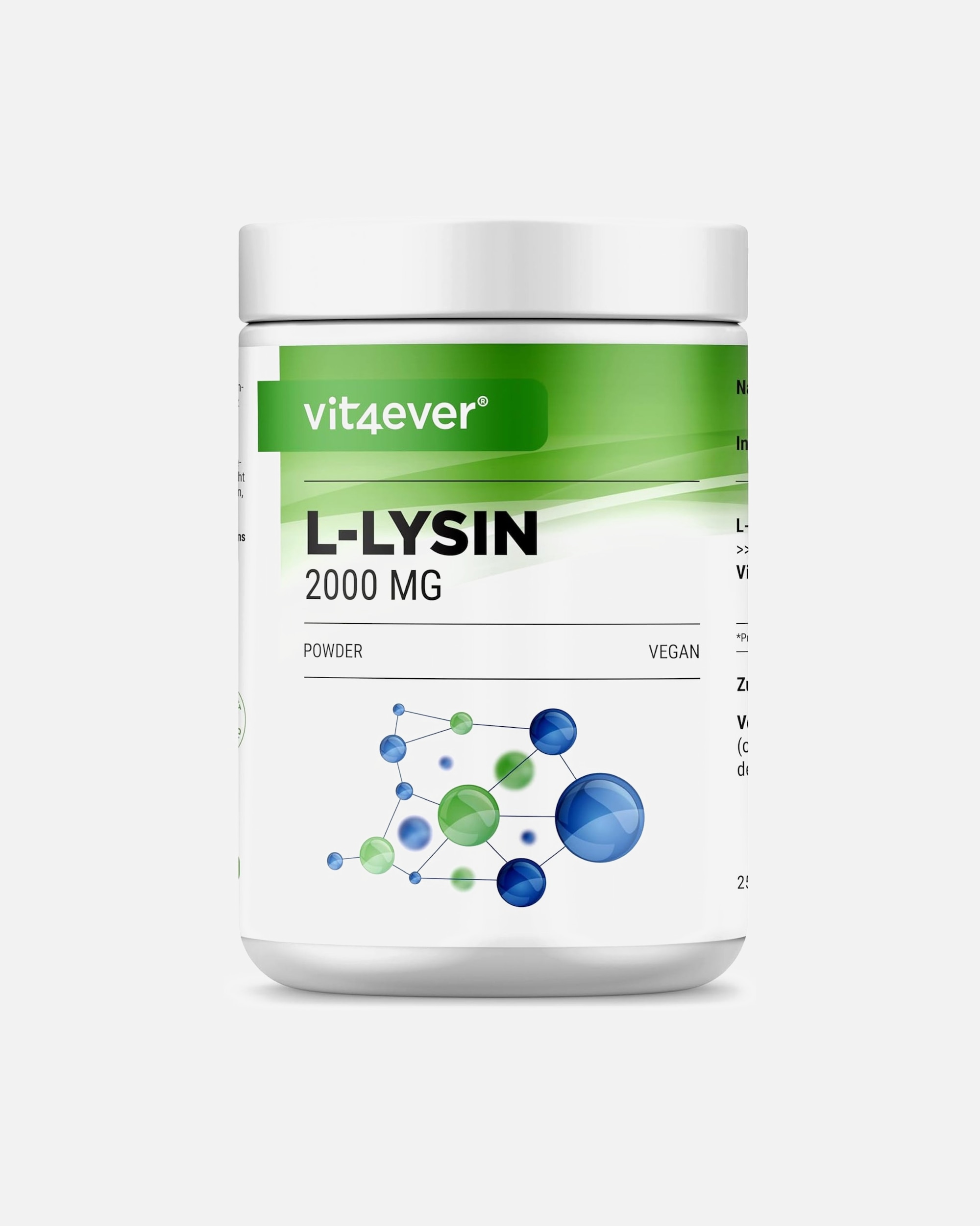 Voedingssupplement voor UnisexVit4everDefault Brand LineL-Lysine + Vitamine B6 Poeder500 gram