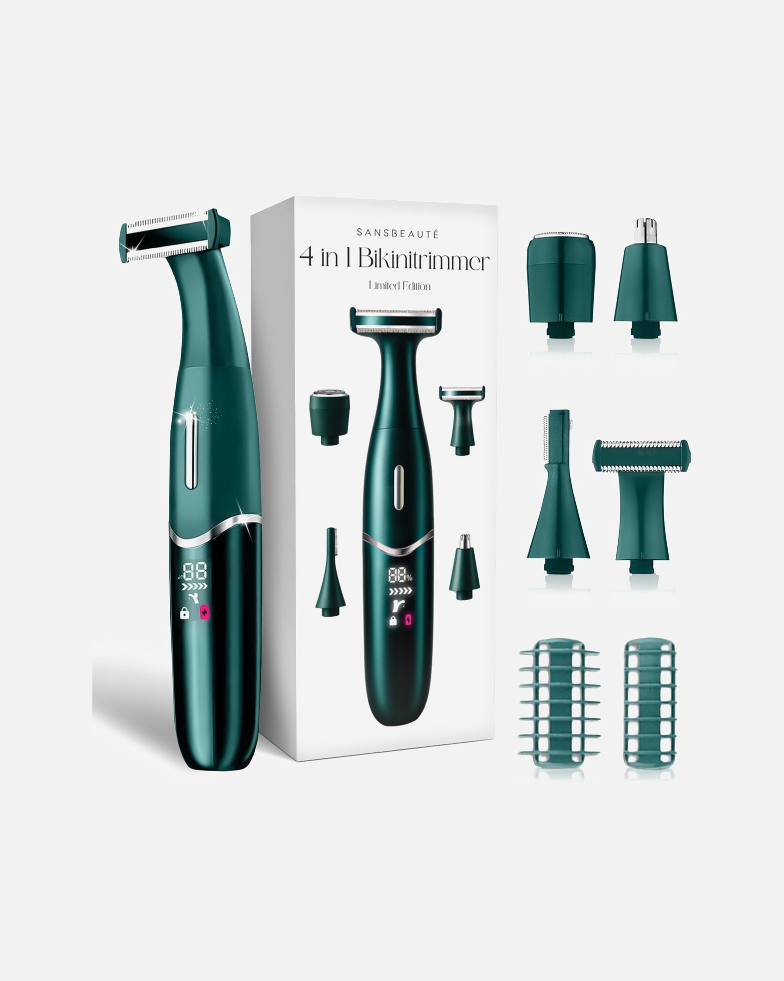 Trimmer voor UnisexSansbeauteDefault Brand Line4-in-1 Bikinitrimmer - Ladyshave - Scheerapparaat - Gezicht - Oksels - Benen - Bikinilijn1 Piece