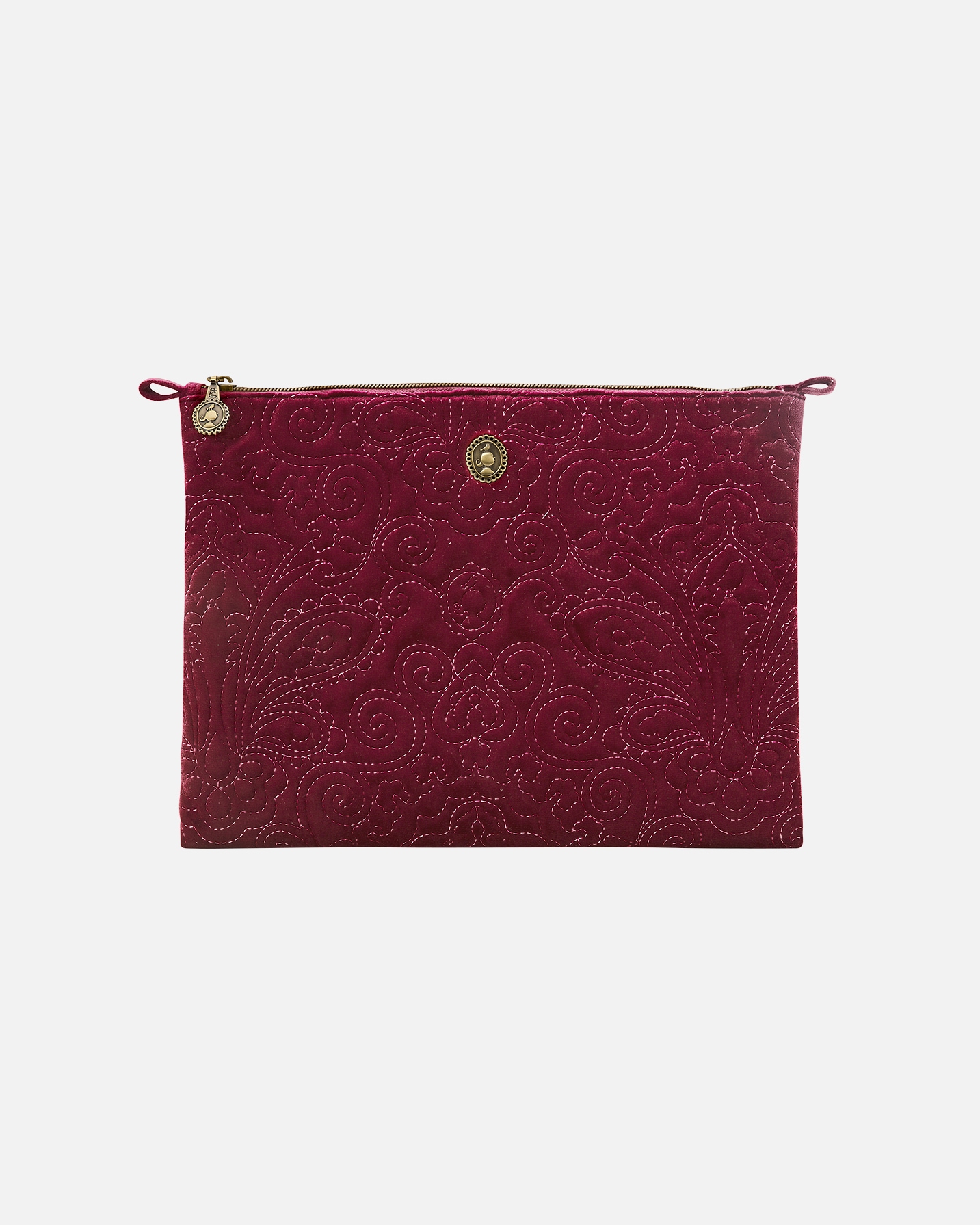 Make-up tas voor UnisexPIP StudioCharly Platte Make-uptas Groot Velvet Quiltey Days RoodL