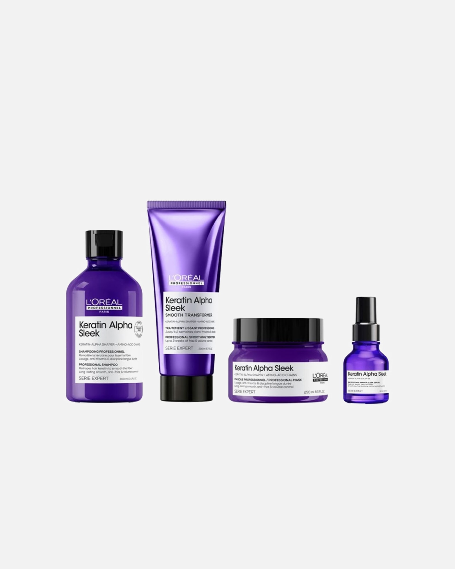 Haarverzorgingsset voor L´Oréal ProfessionnelKeratin Alpha Sleek 4-delige set1 Stuk