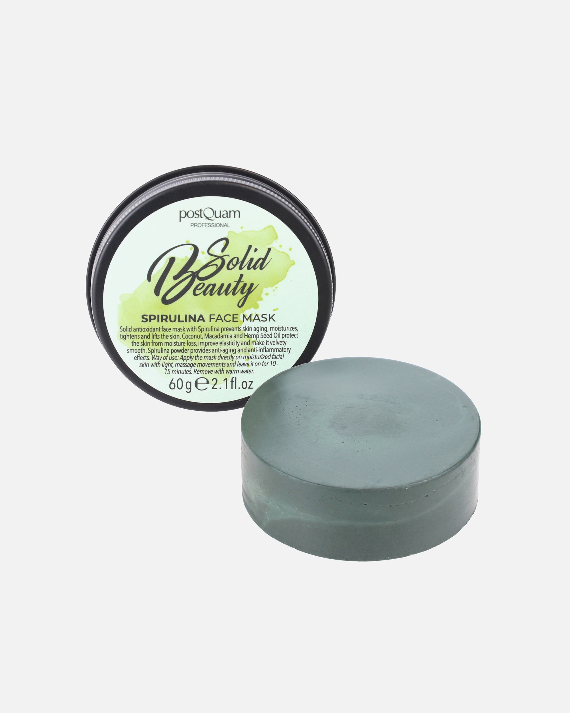 Reinigingscrème voor UnisexPostquamSpirulina Gezichtsmasker Vaste Spirulina .Spirulina Gezichtsmasker Vaste Spirulina .