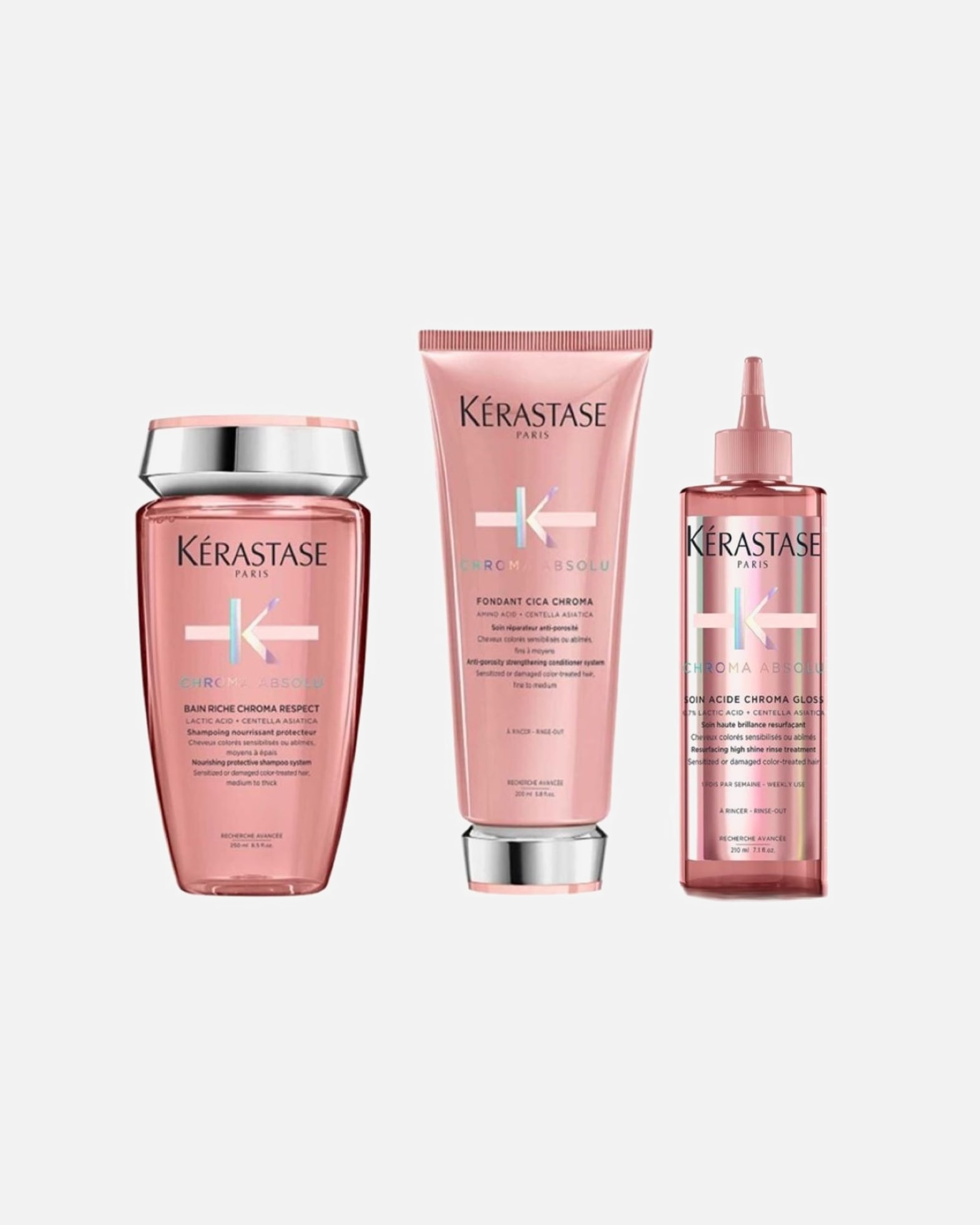 Haarverzorgingsset voor KérastaseChroma Absolu Set RICHE (Bain Riche/ Conditioner / Soin Acide)1 stuk