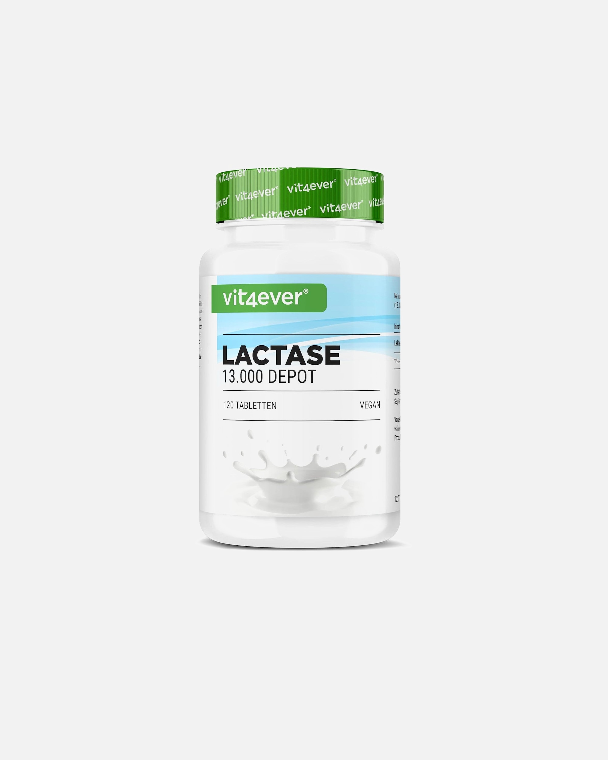Voedingssupplement voor UnisexVit4everDefault Brand LineLactase 13.000 FCC Slow-release13.000 Slow Release 120 tabletten