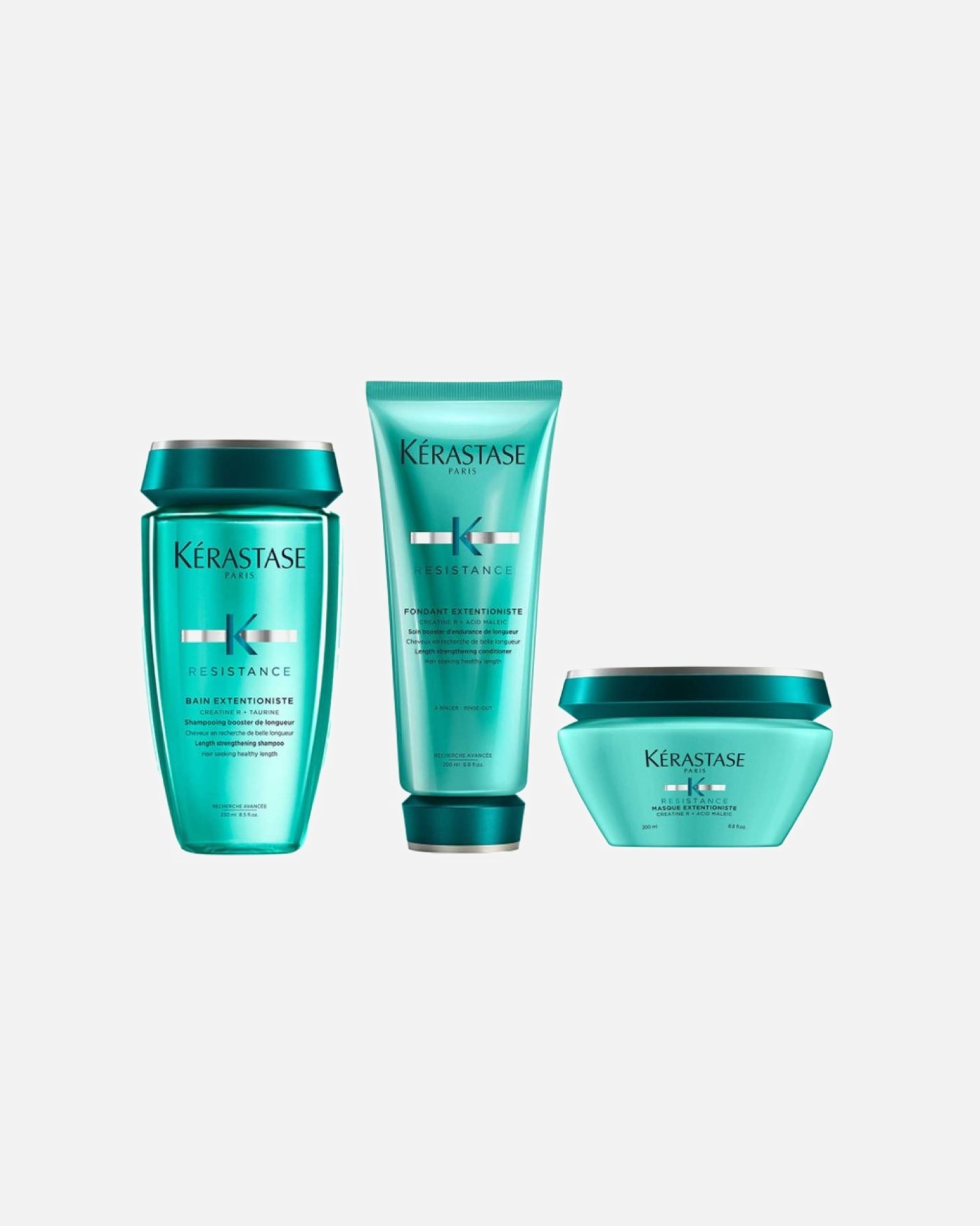 Haarverzorgingsset voor KérastaseResistance Set Extentioniste Masque (Shampoo / Conditioner/ Masker)1 stuk