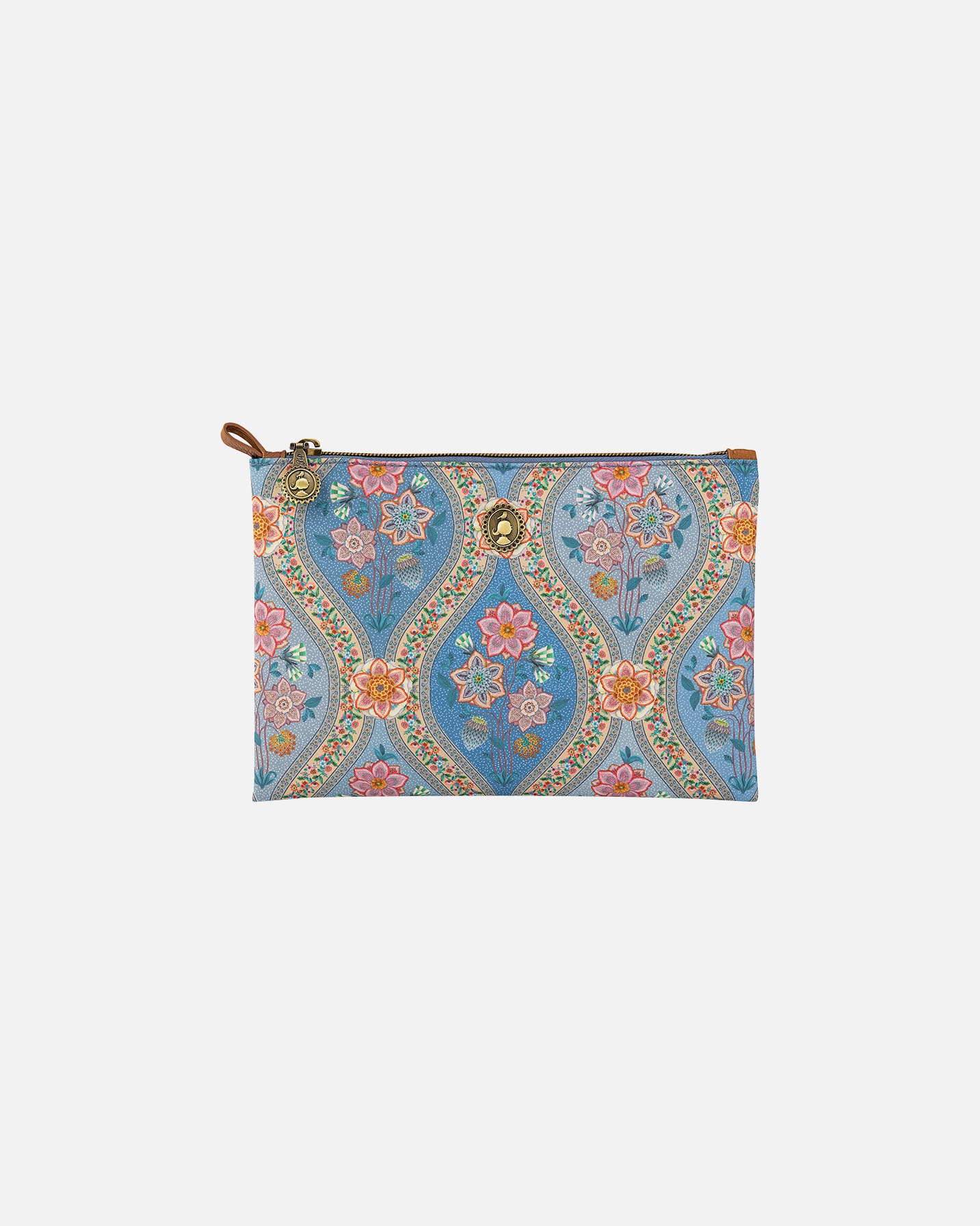 Make-up tas voor UnisexPIP StudioCharly Platte Make-uptas Medium Ornamento BlauwBlauw