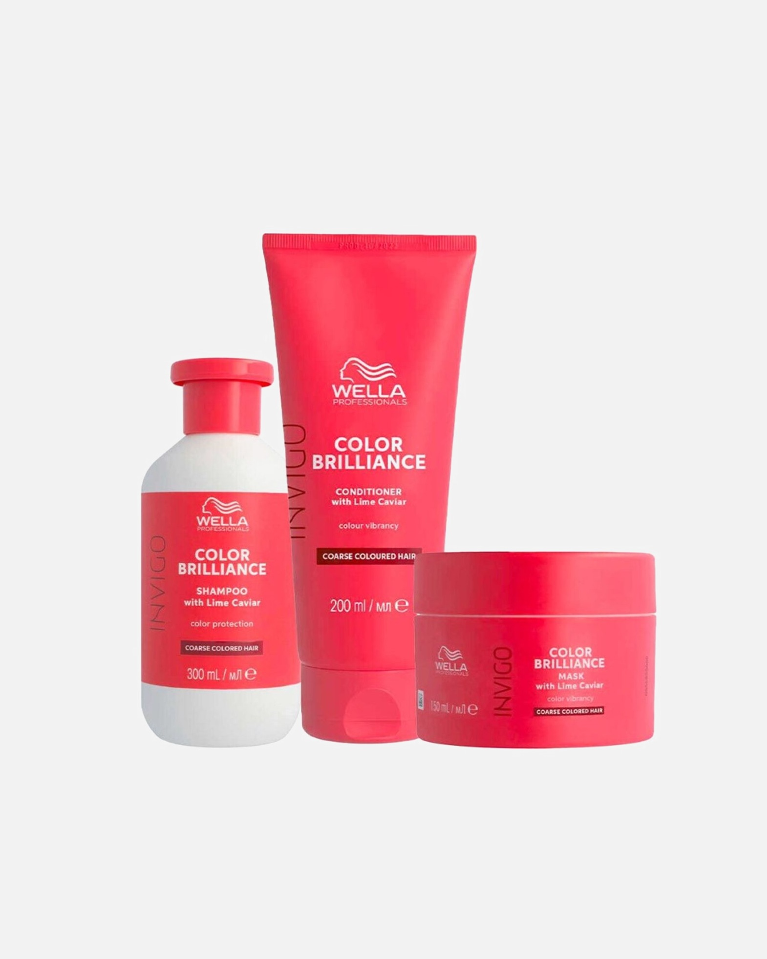 Haarverzorgingsset voor Wella ProfessionalsINVIGO Color Brilliance Coarse Bundle Maske1 stuk