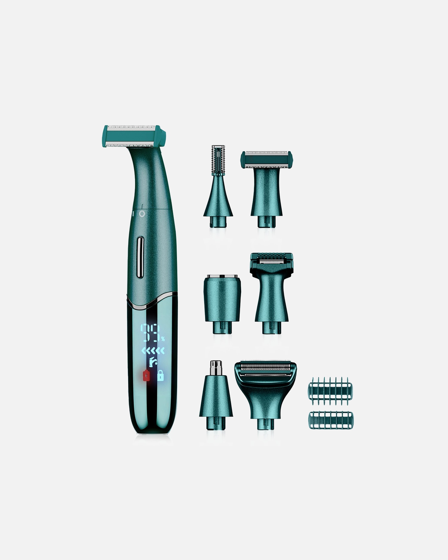 Tondeuse voor UnisexSansbeauteDefault Brand Line6-in-1 Bikinitrimmer -Ladyshaves Ontharingsapparaat ElectrischClassic Green