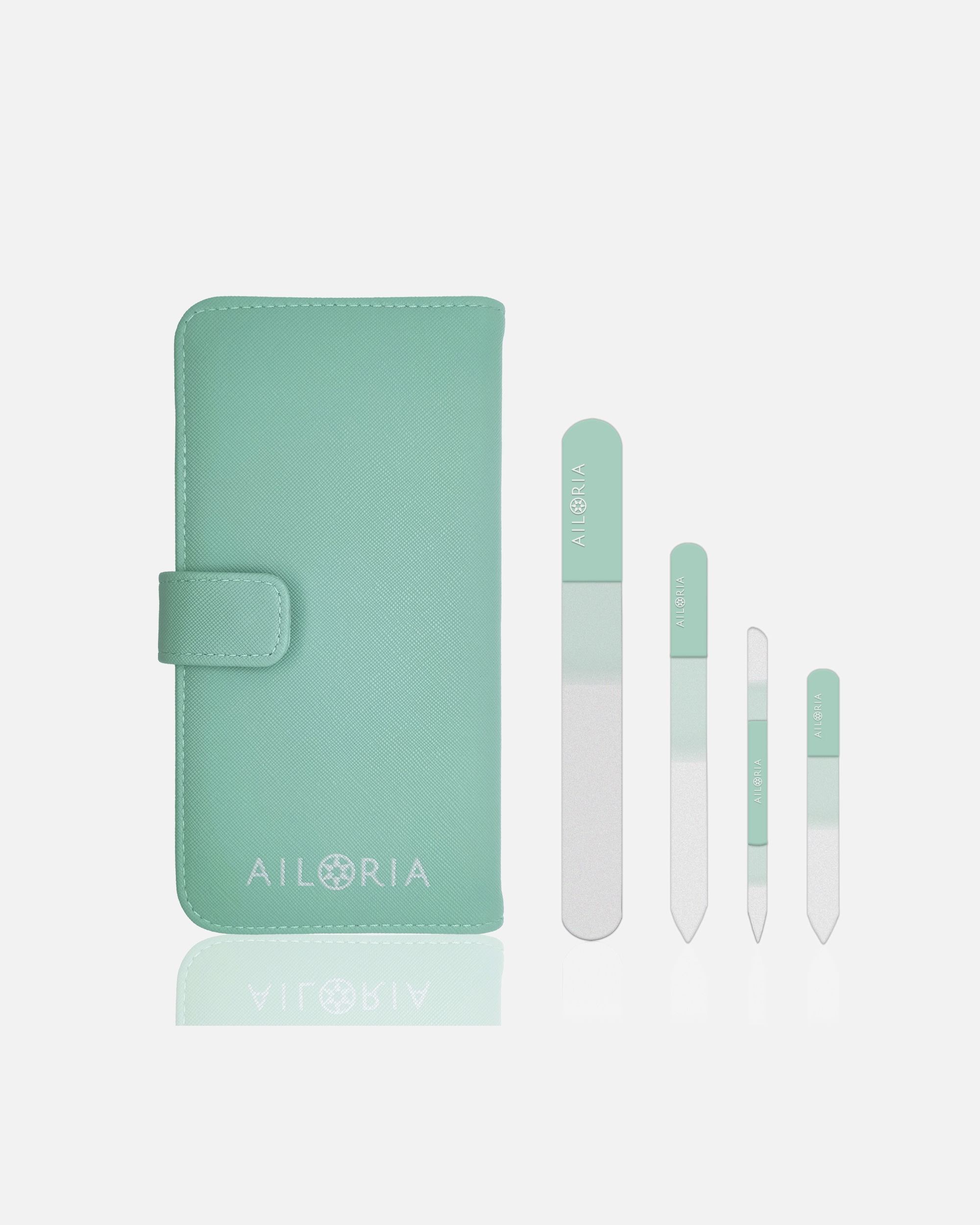 Nagelverzorgingsset voor UnisexAiloriaCONTOUR PRIME Glazen nagelvijlensetmint
