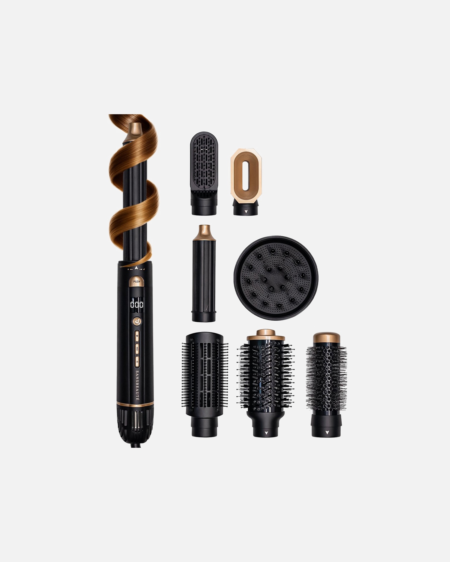 Haarstylingset voor UnisexSansbeauteDefault Brand Line8 in 1 Airstyler met Diffuser - Multistyler - Föhnborstel - Haarstyler - Haarkruller - Krultang1 Piece