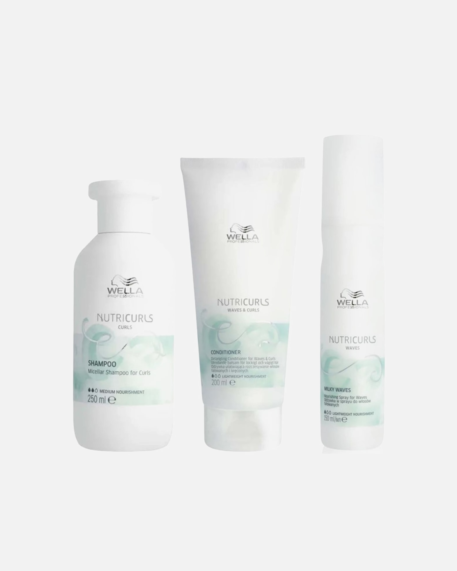 Haarverzorgingsset voor Wella ProfessionalsNutricurls Bundle Milky Waves1 stuk