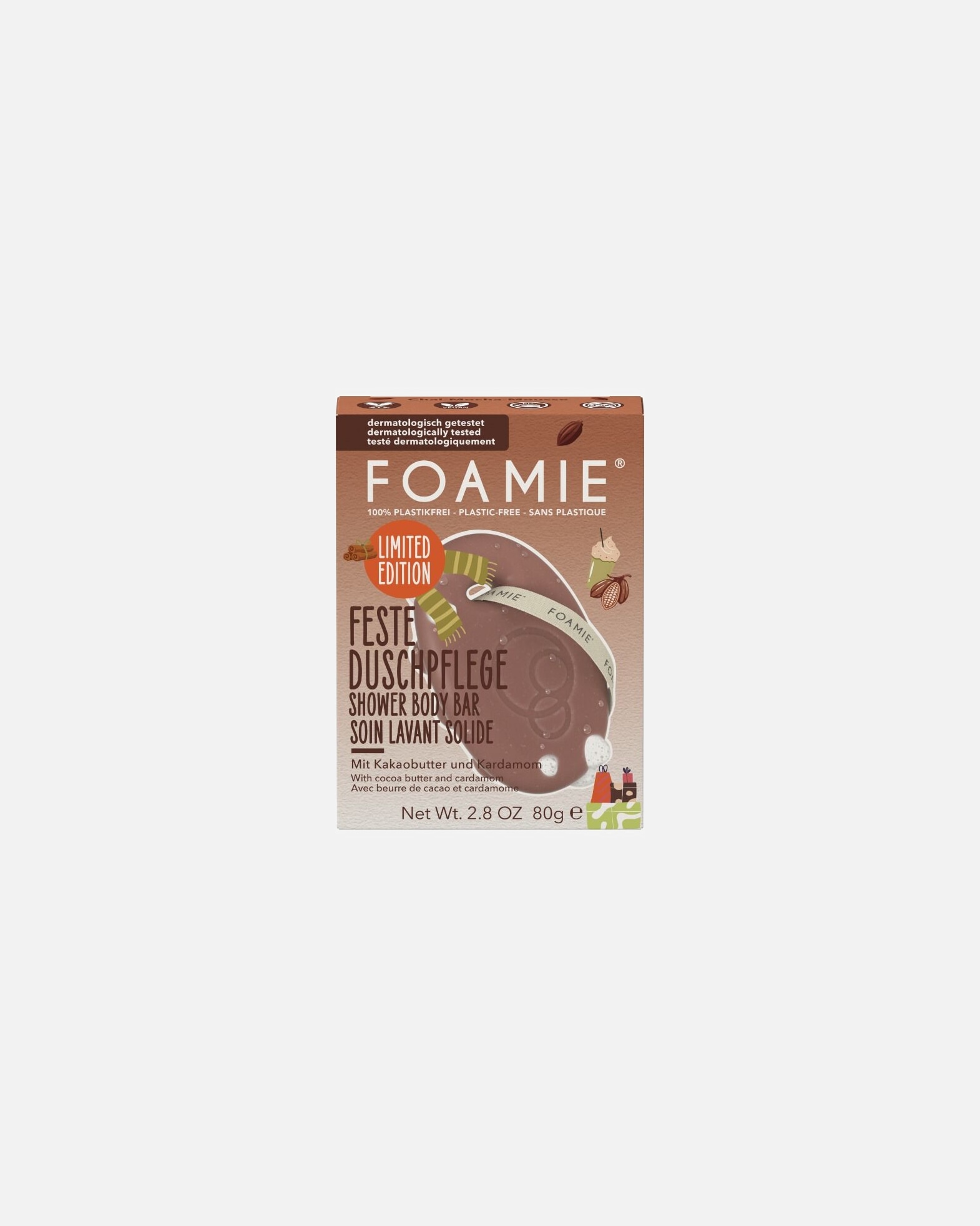 Haarmousse voor UnisexFOAMIEChai Mocha Mousse Body Bar80g