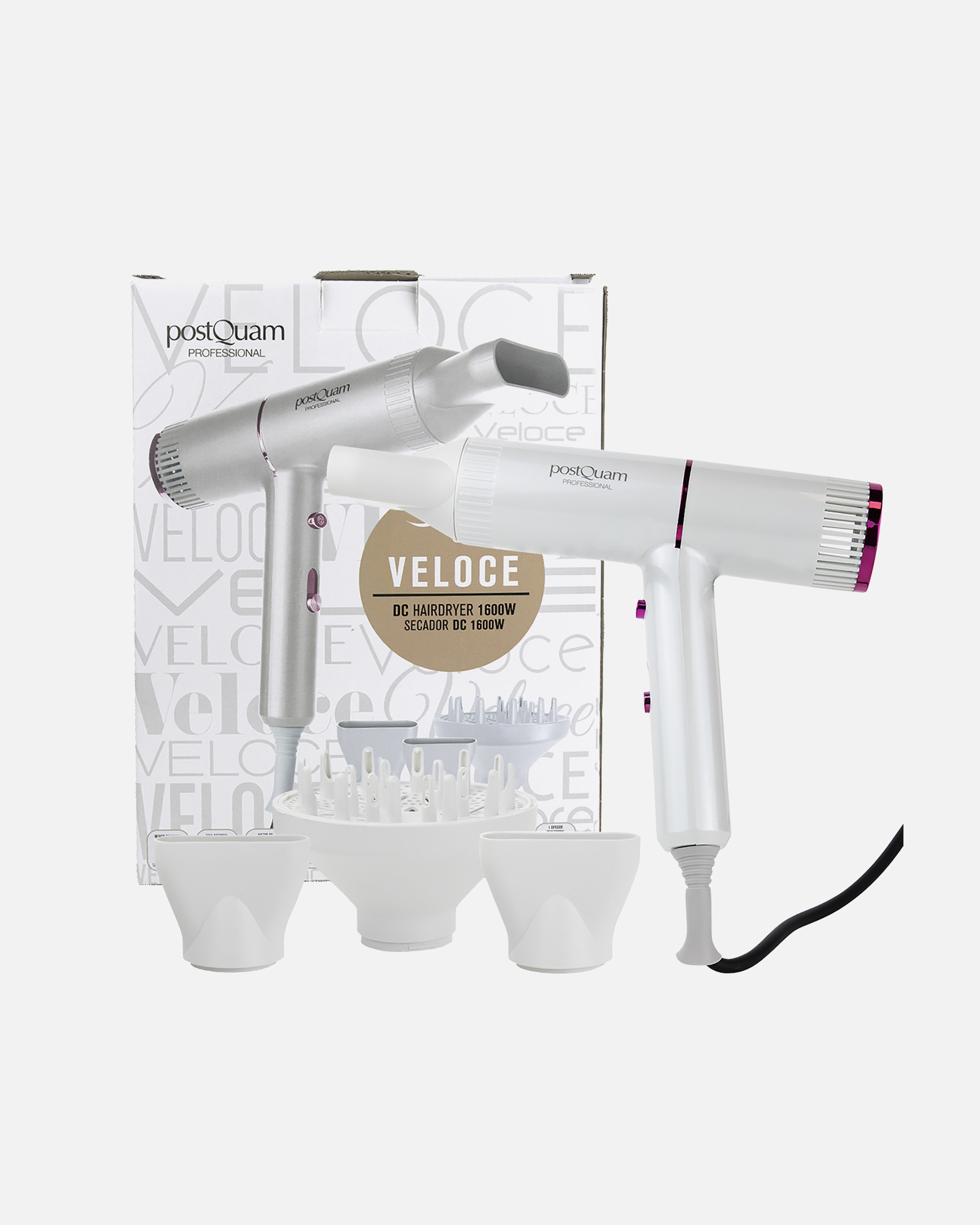 Haardroger voor UnisexPostquamVeloce 1600W HaardrogerVeloce 1600W Haardroger