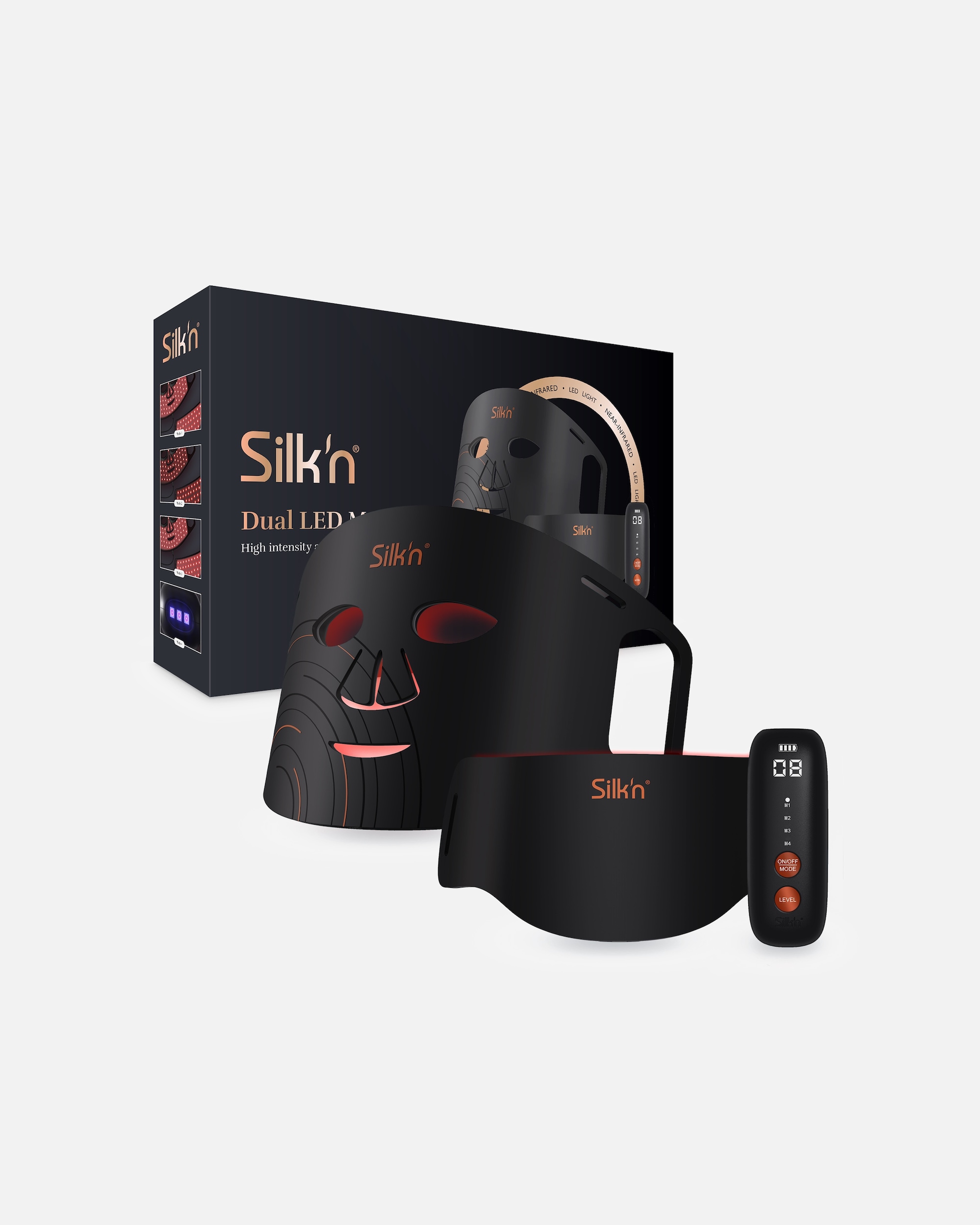 LED-masker voor UnisexSilk'nDual LED SetZwart