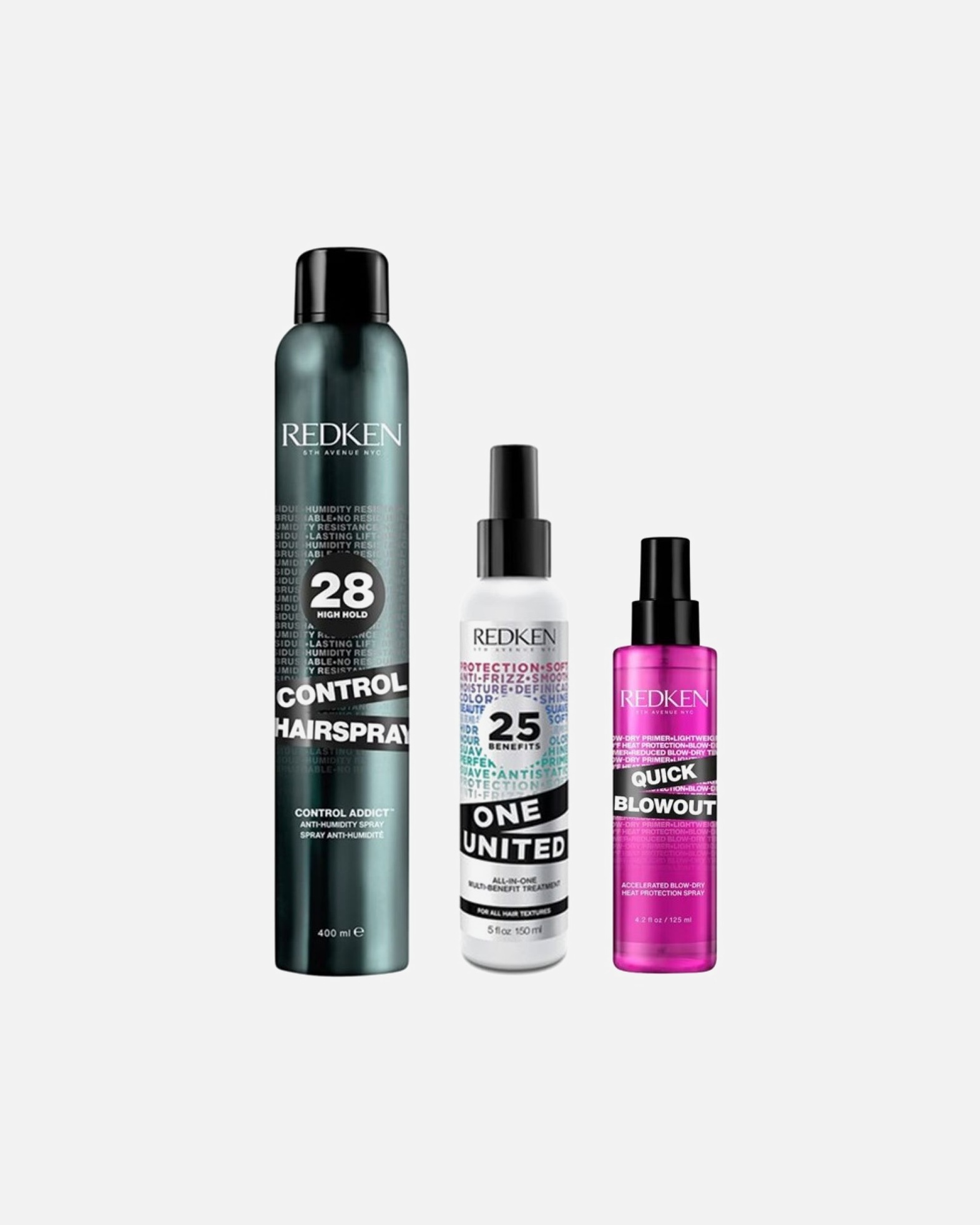 Haarverzorgingsset voor RedkenControl Hairspray + One United + Qick Blowout1 Stuk