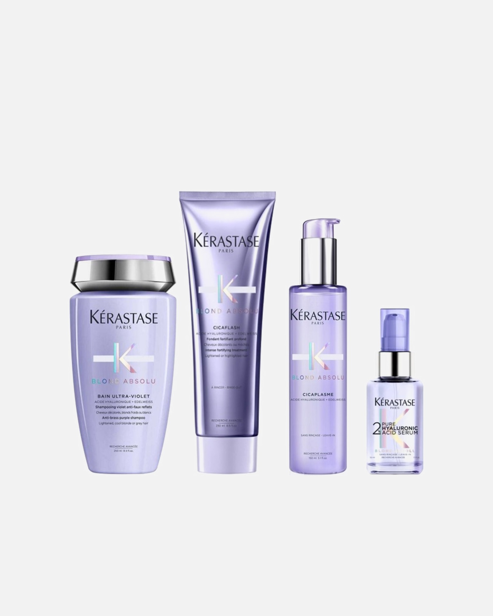 Haarverzorgingsset voor KérastaseBlond Absolu UV 4er Set (Bain Ultra-Violet / Cicaflash / Cicaplasme / Hyaluronic Serum)1 Stuk