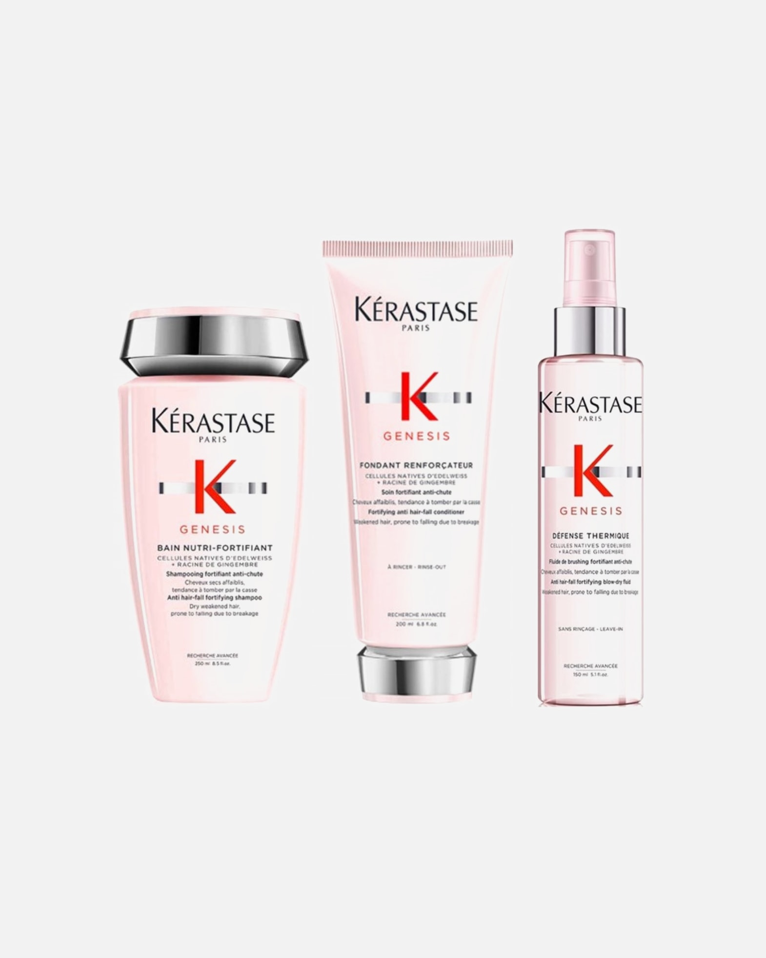 Haarverzorgingsset voor KérastaseGenesis Set NUTRI Defense (Bain Nutri/ Conditioner/ Defense Thermique)1 stuk