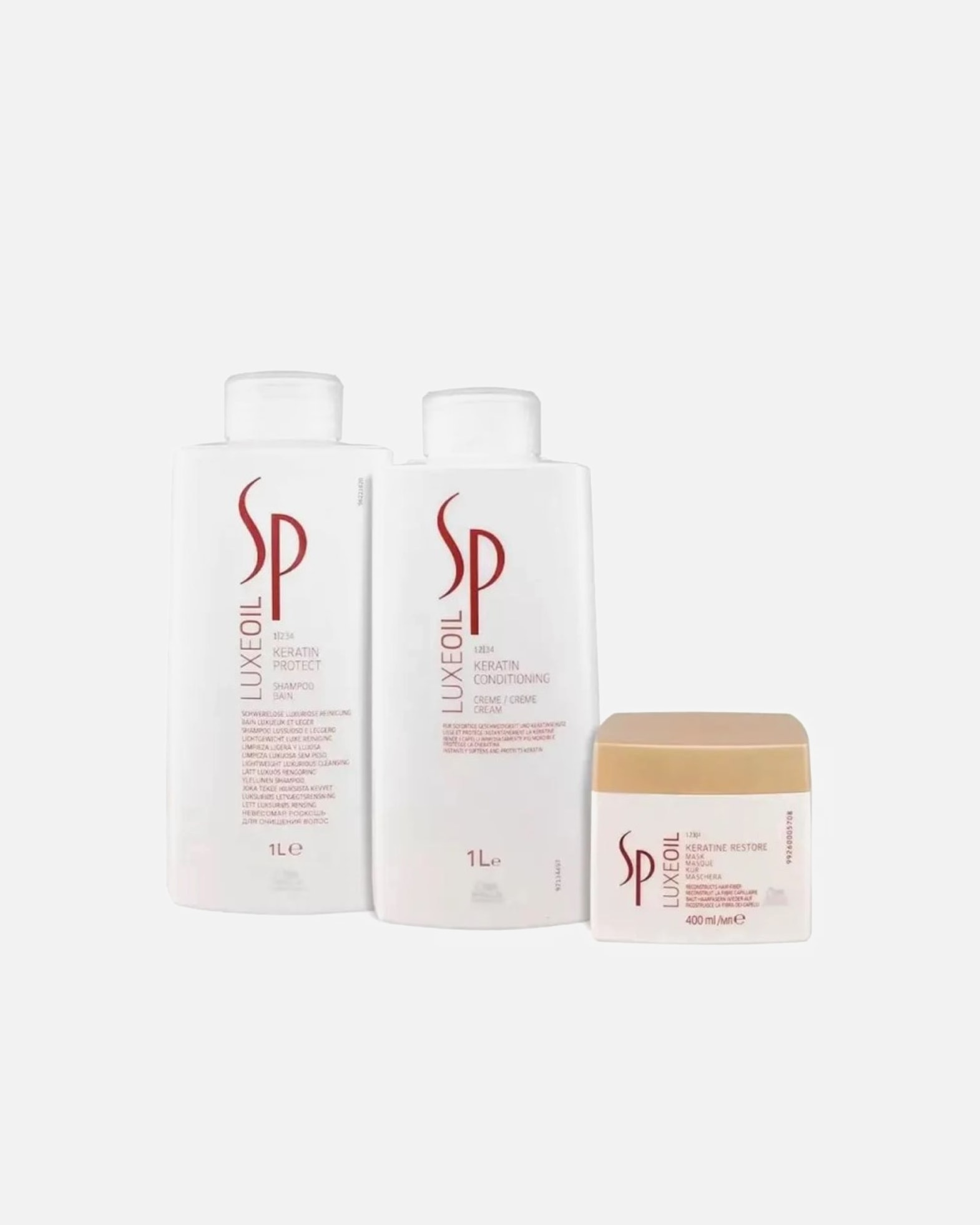 Haarverzorgingsset voor Wella ProfessionalsLuxeOil Keratin Protect Bundle Maske XL1 stuk