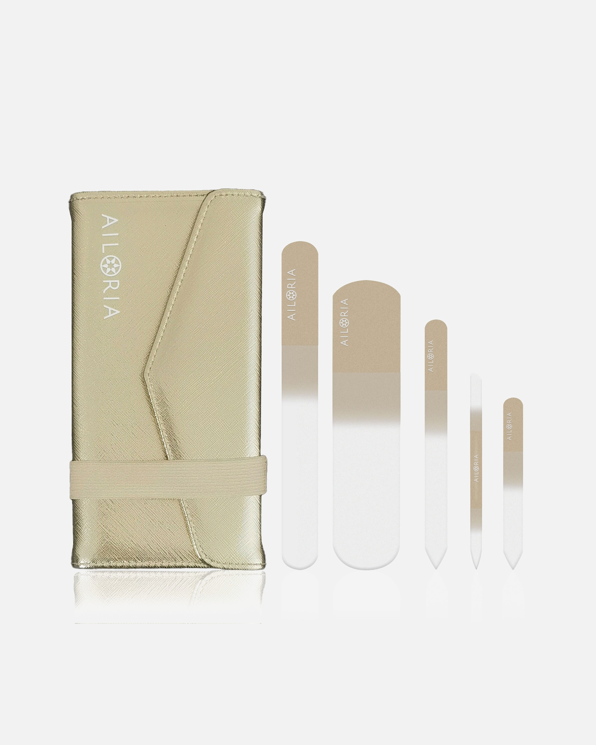 Nagelverzorgingsset voor UnisexAiloriaCONTOUR LUXE Glazen nagelvijlensetgoud