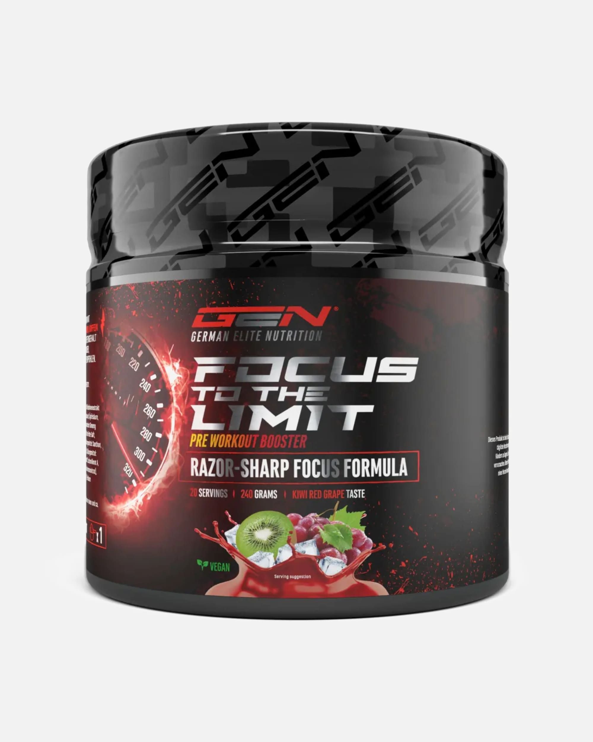 Voedingssupplement eiwitten voor UnisexGerman Elite NutritionDefault Brand LineFocus to the Limit Pre-WorkoutKiwi-Druif