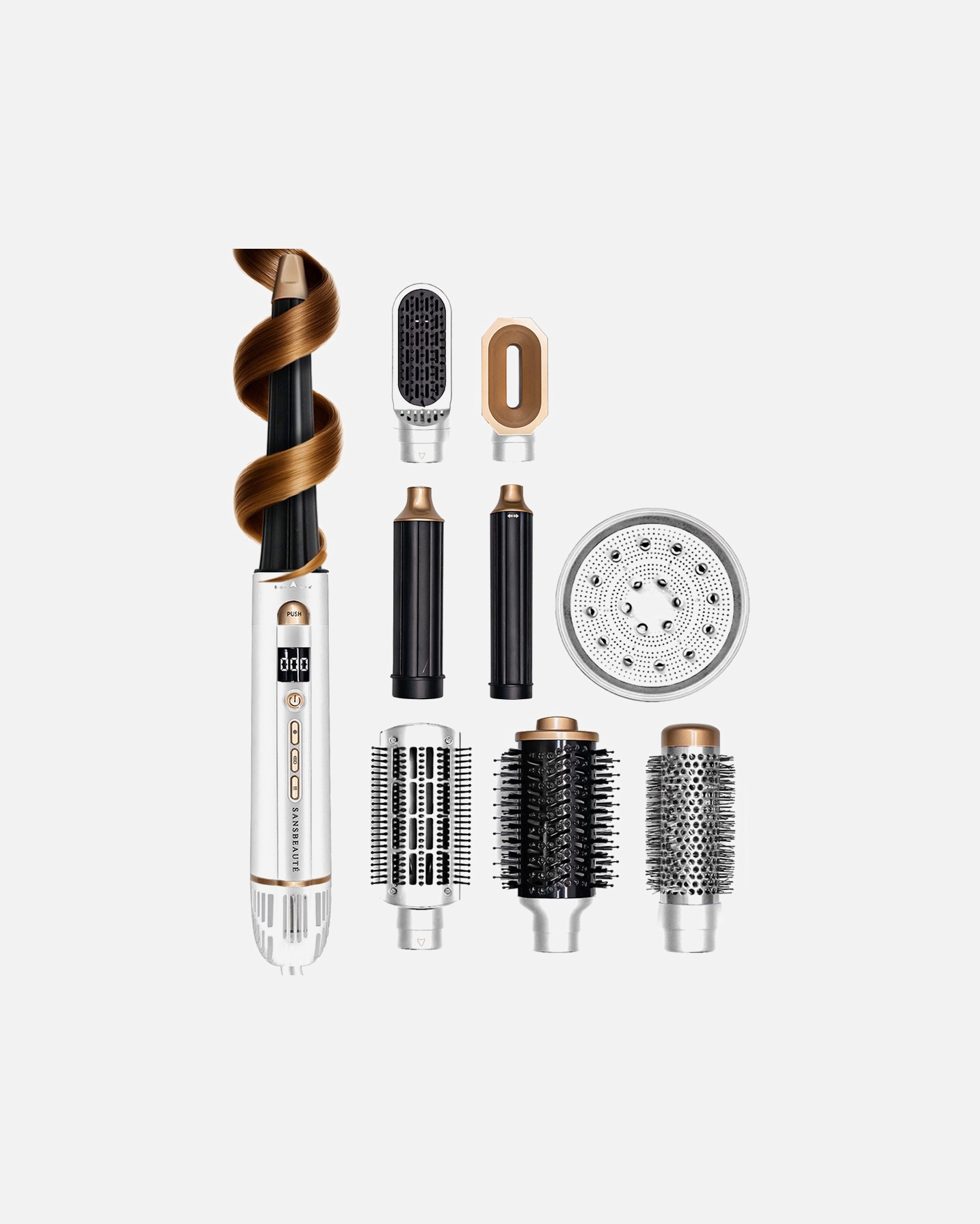 Haarrollers voor UnisexSansbeauteDefault Brand Line9-in-1 Airstyler met Diffuser - Multistyler1 Piece