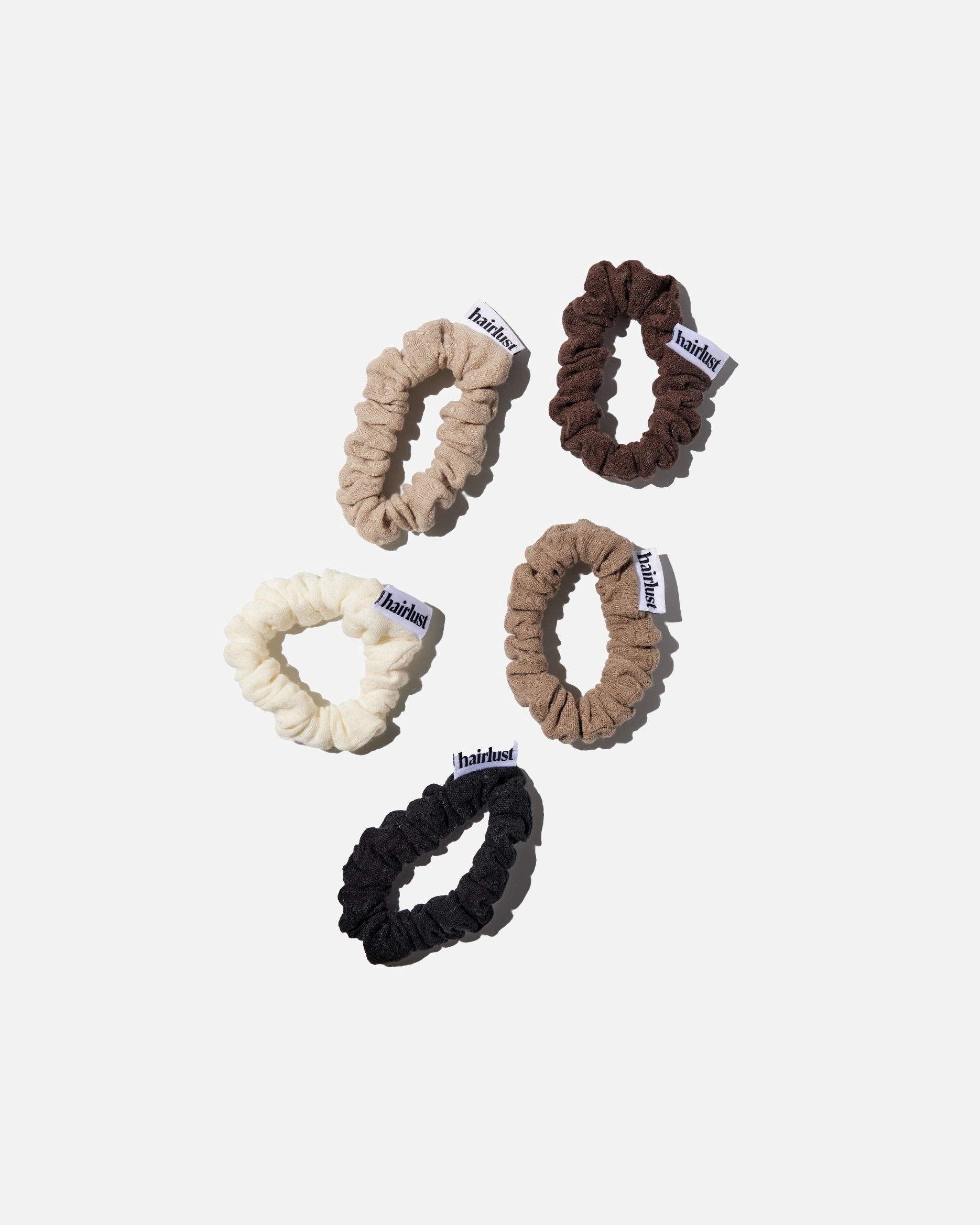 Haarelastiekje voor UnisexHairlustCotton Scrunchies, Small, Coffee1 stuk