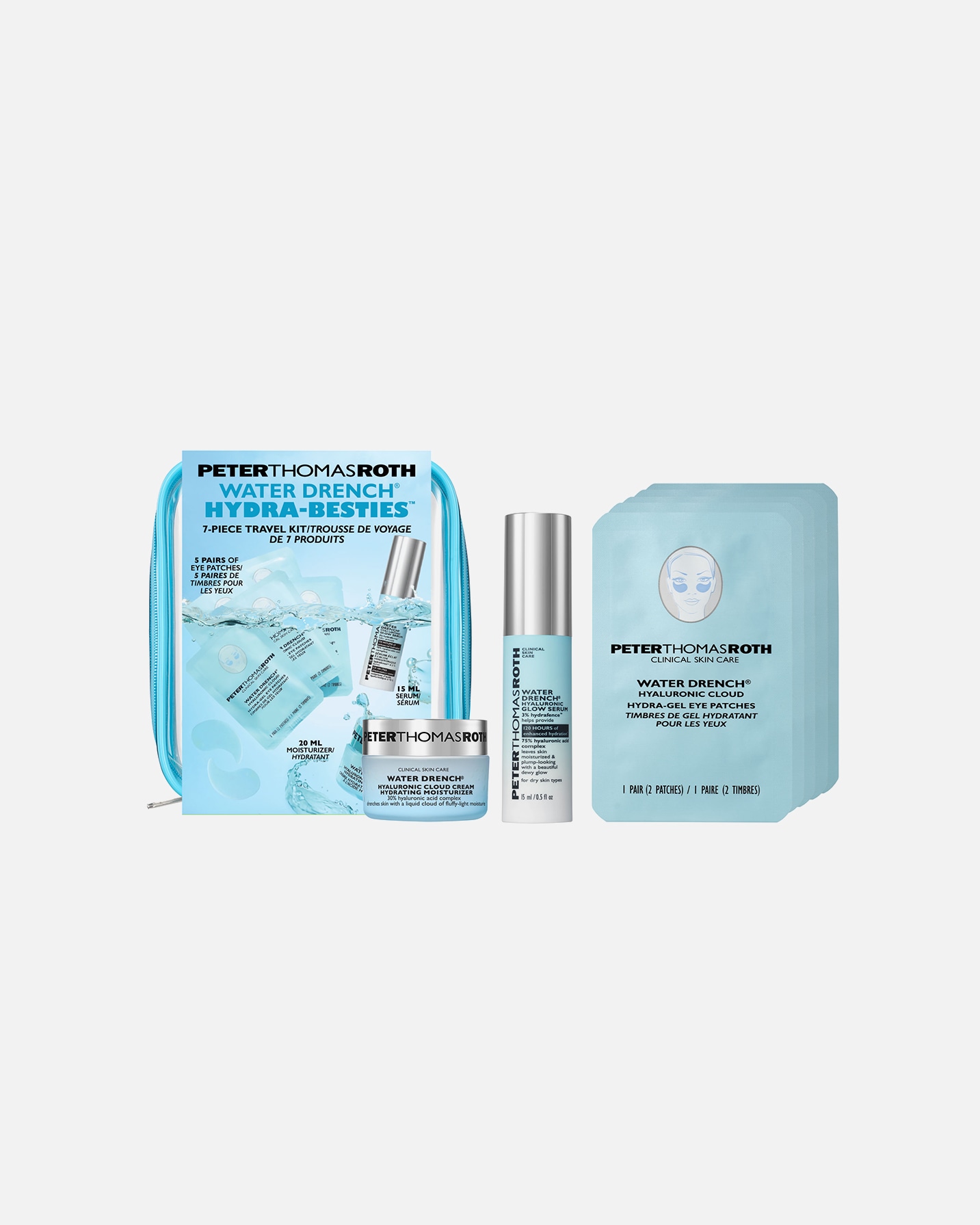 Gezichtsverzorgingsset voor UnisexPeter Thomas RothWater Drench® Hydra-Besties 7-Piece Travel Kit1 stuk