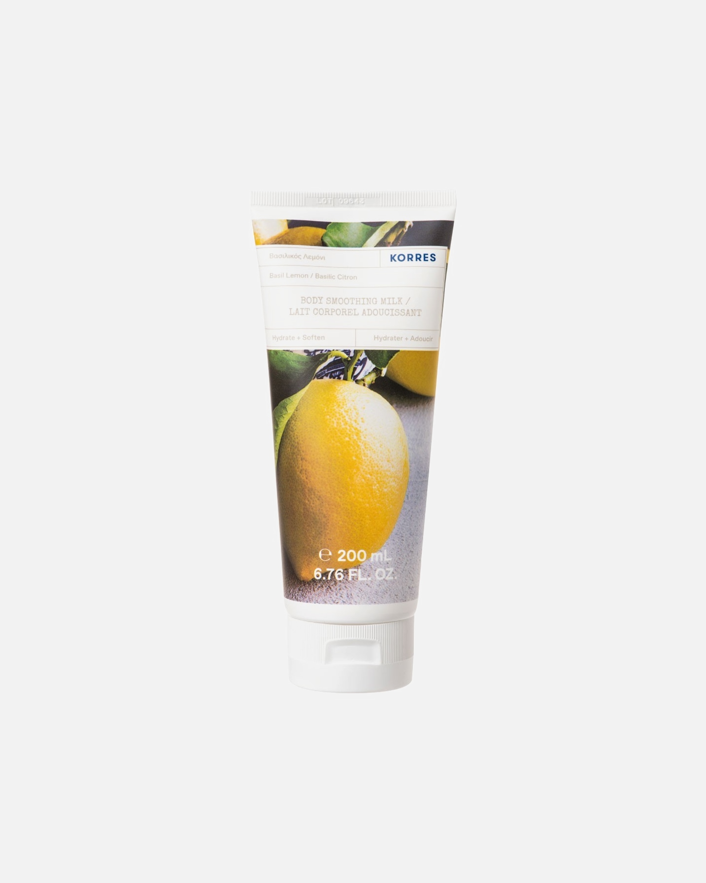 Bodylotion voor UnisexKORRESBasil Lemon Body Smoothing Milk200 ml
