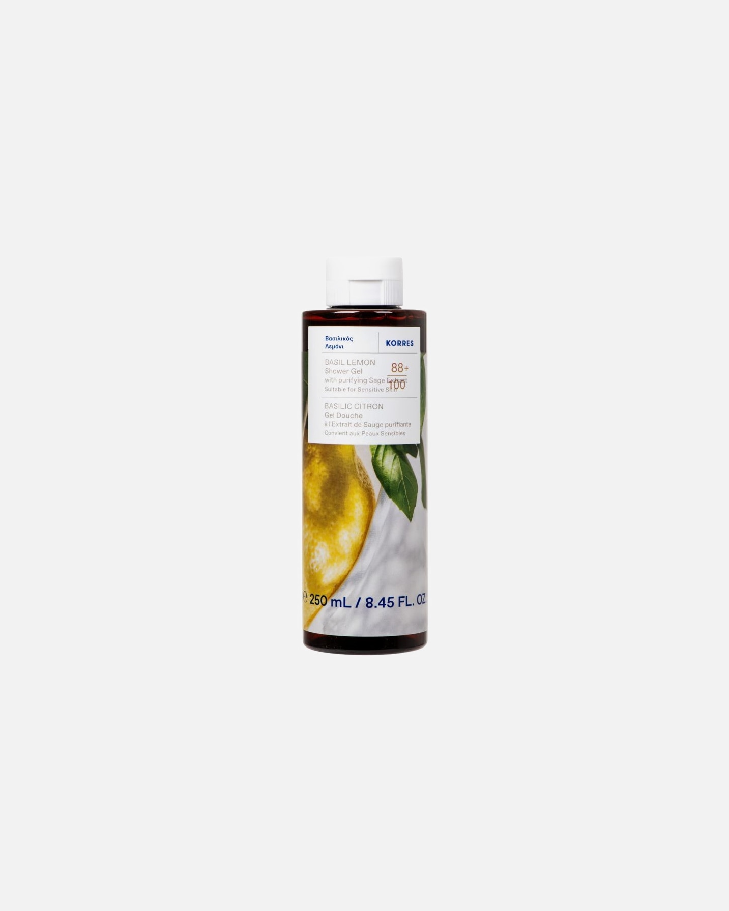 Douchegel voor UnisexKORRESBasil Lemon250 ml