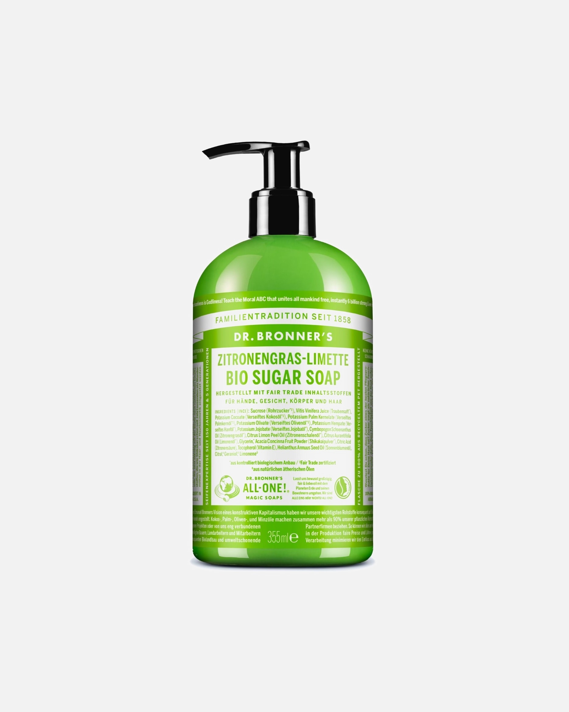 Douchegel voor UnisexDr. Bronner'sLemongrass Limette Organische Sugar Soap355 ml